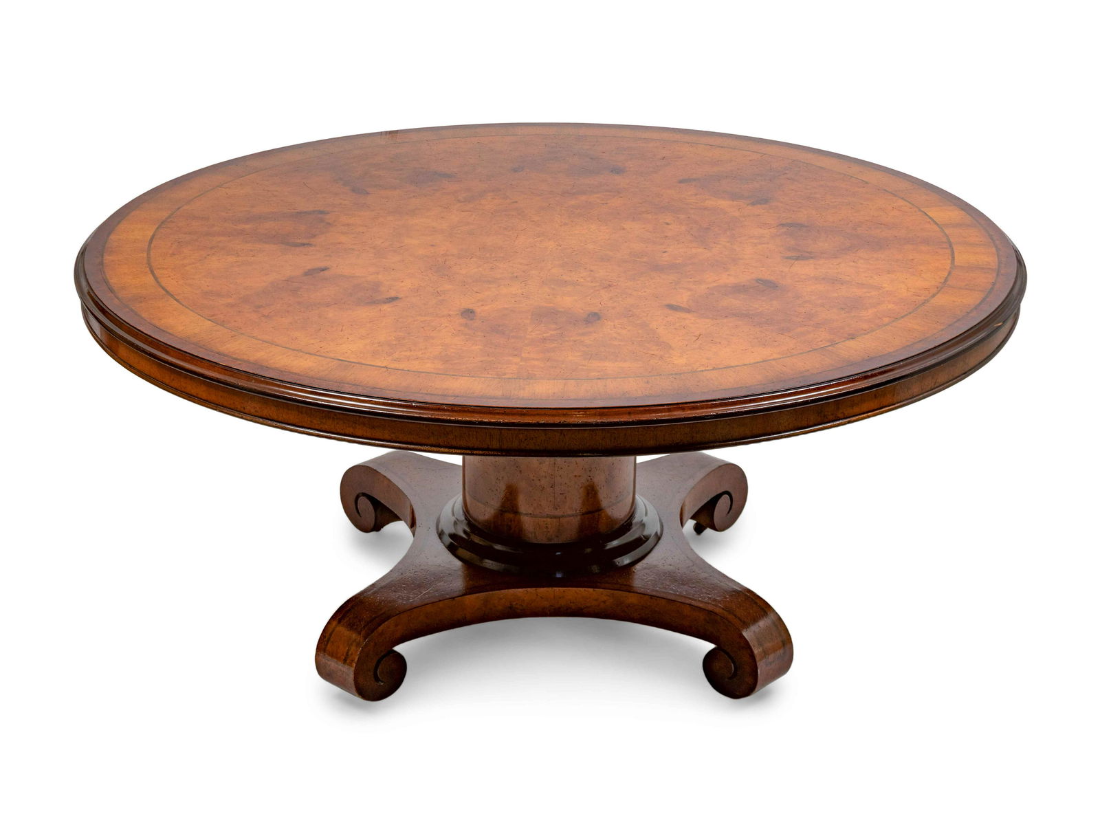 An Edwardian Inlaid and Veneered Center Table Height 32 (1 of 2)