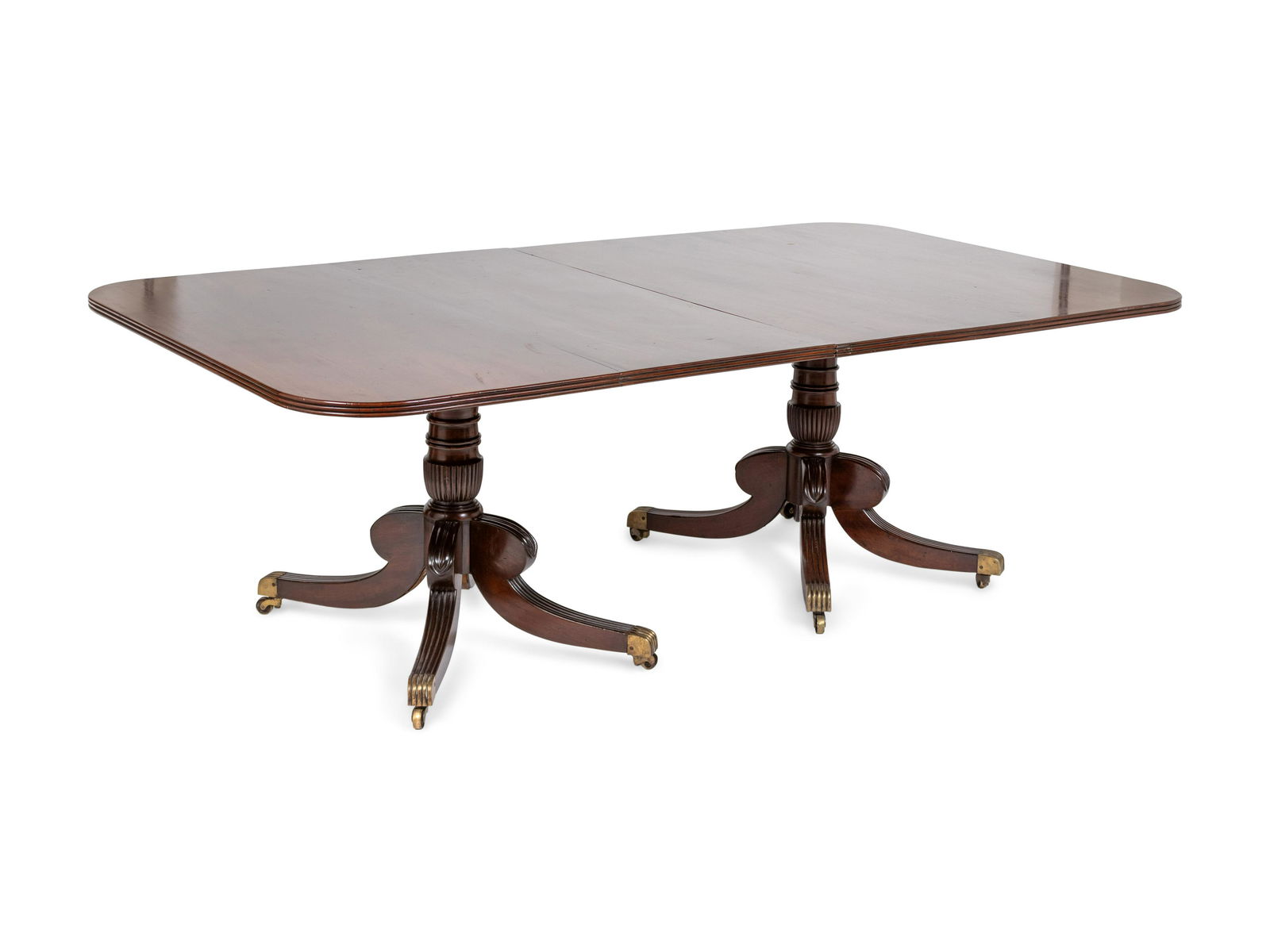 A George III Style Mahogany Double-Pedestal Dining (1 of 1)