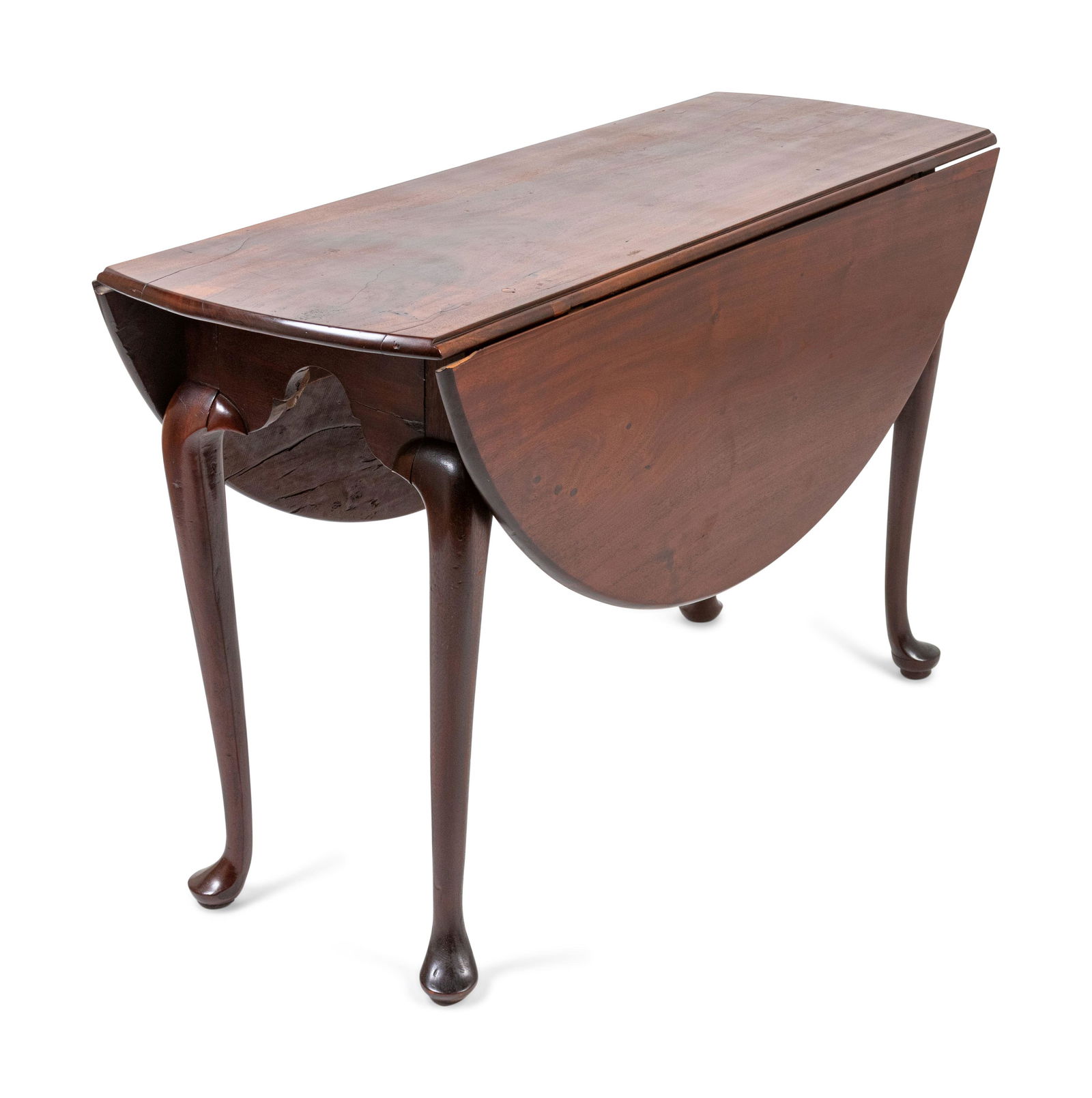 A Queen Anne Mahogany Drop-Leaf Table Height 28 x width (1 of 2)
