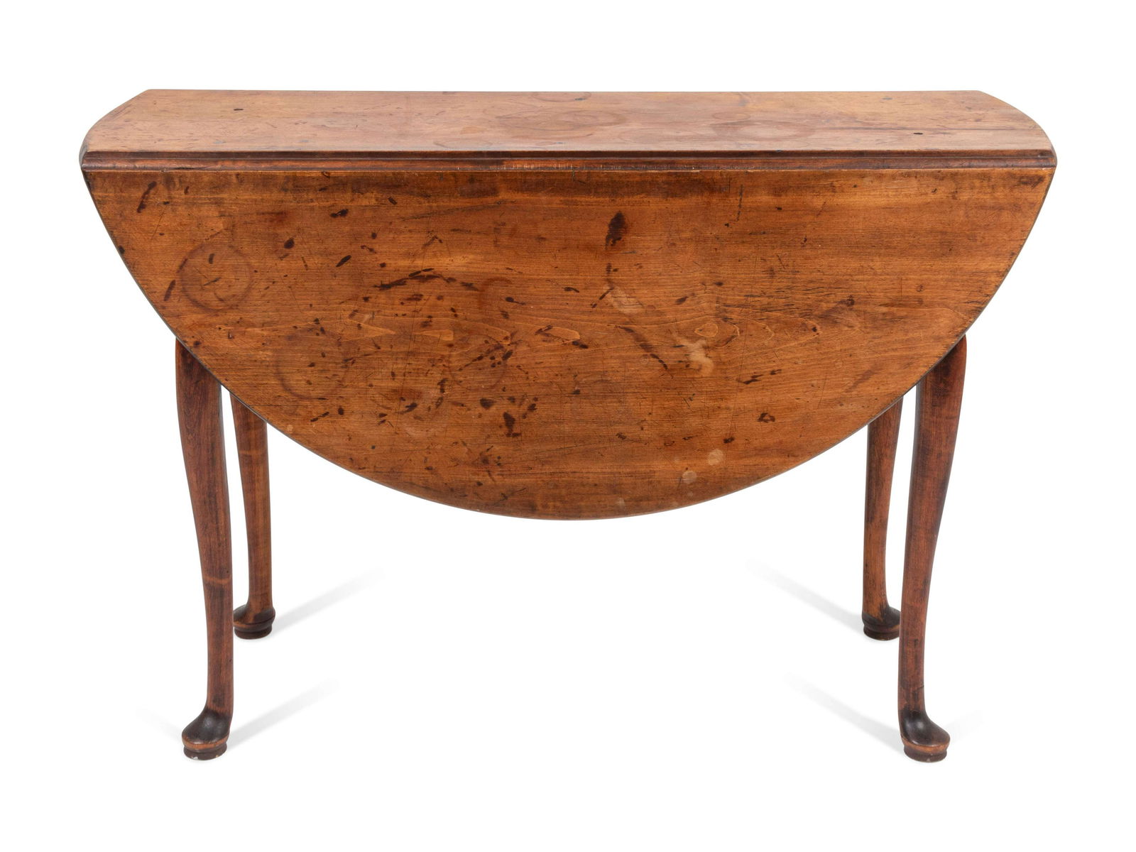 A Queen Anne Cherrywood Drop-Leaf Table Height 27 x (1 of 2)