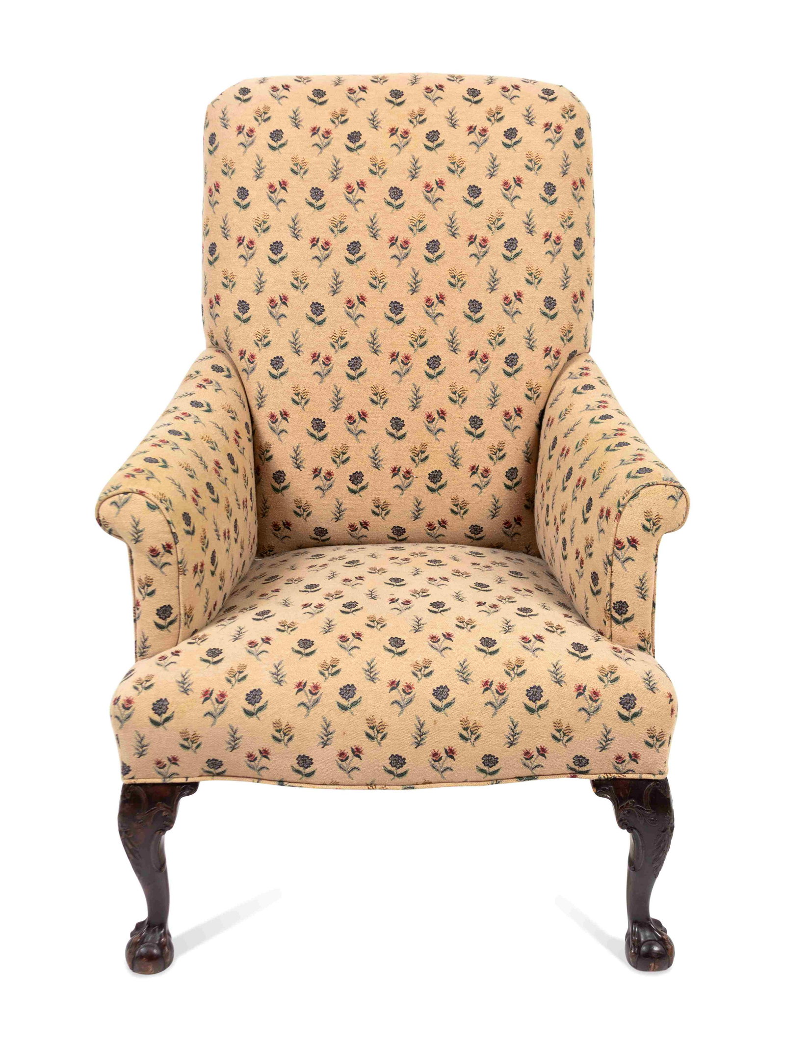 A George III Style Mahogany Armchair Height 45 x width: A George III Style Mahogany Armchair Late 19th/Early 20th Century Height 45 x width 30 x depth 32 inches. Property from the Historic Sword Gate House, Charleston, South Carolina