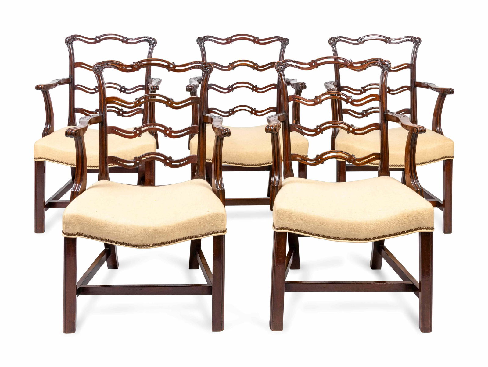 A Set of Five George III Style Mahogany Dining Chairs (1 of 2)