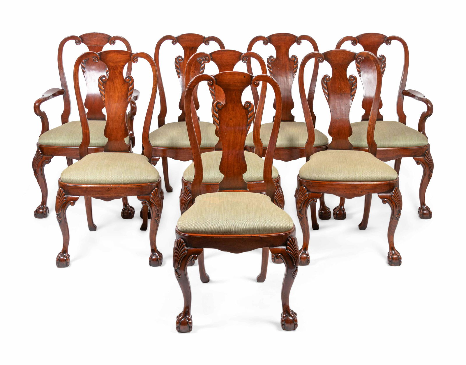 A Set of Eight George I Style Walnut Dining Chairs (1 of 2)