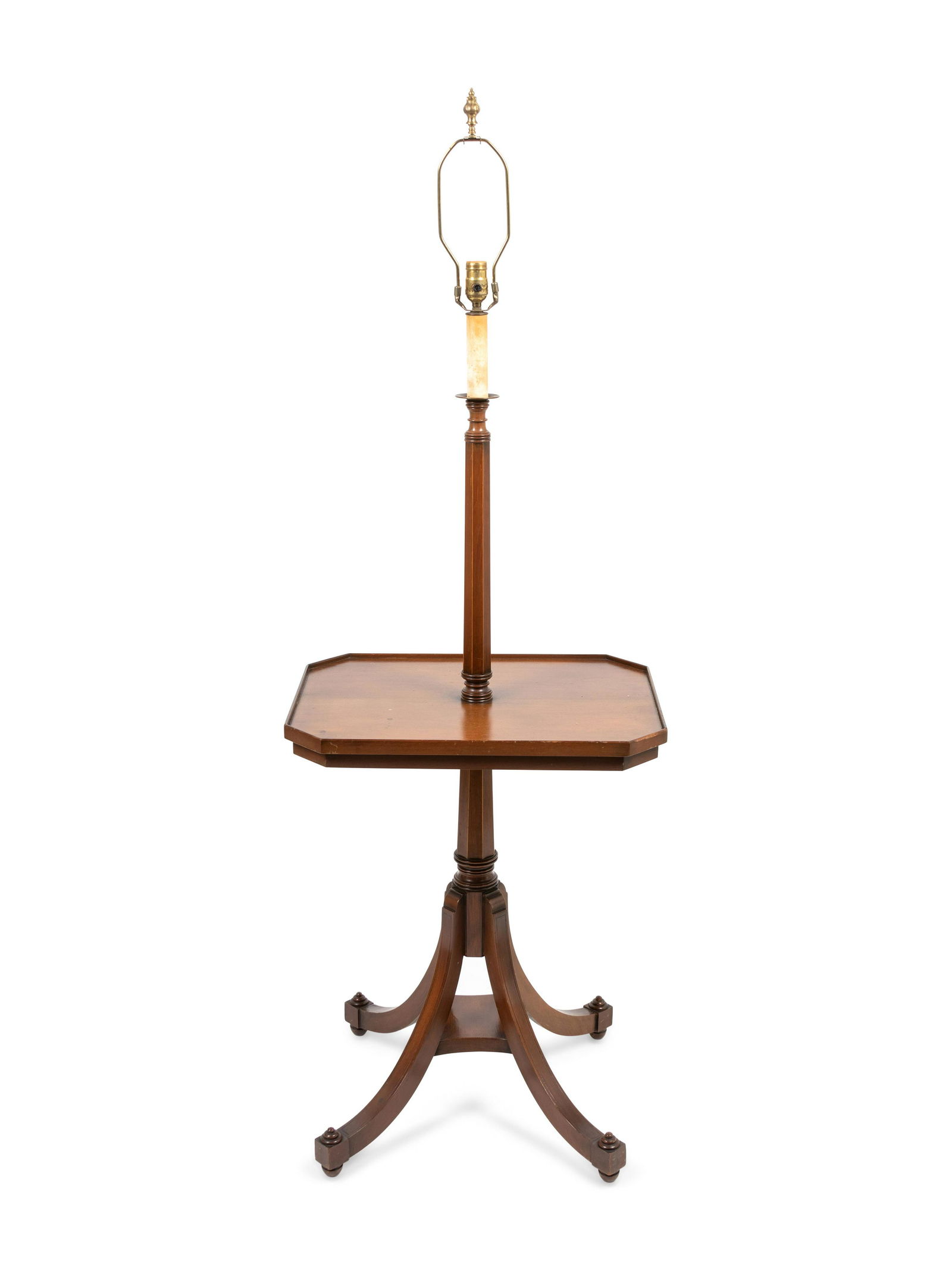 A Regency Style Carved Mahogany Candlestand-Form Floor (1 of 2)