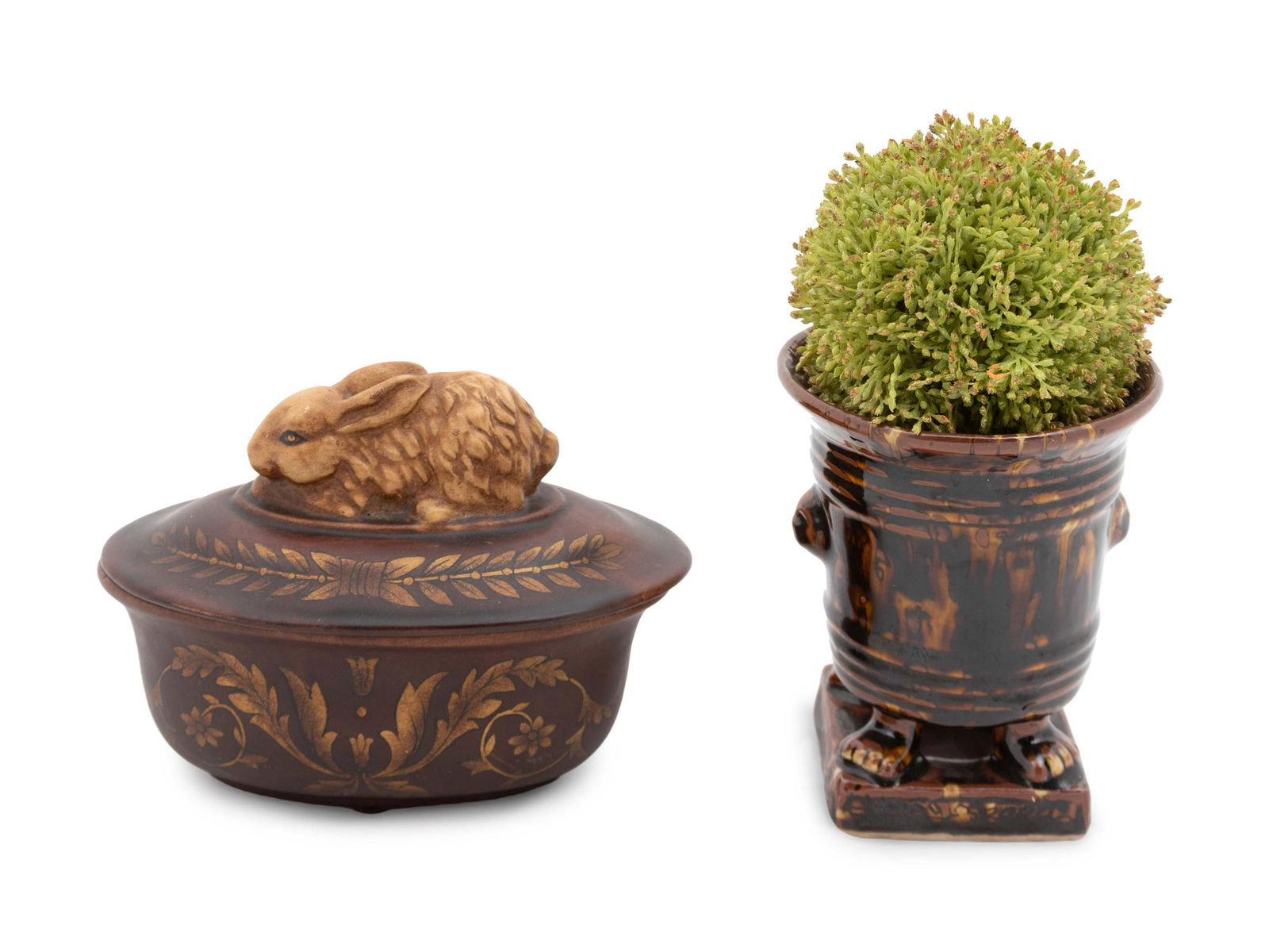 Two English Paint-Decorated Table Articles Height of (1 of 1)