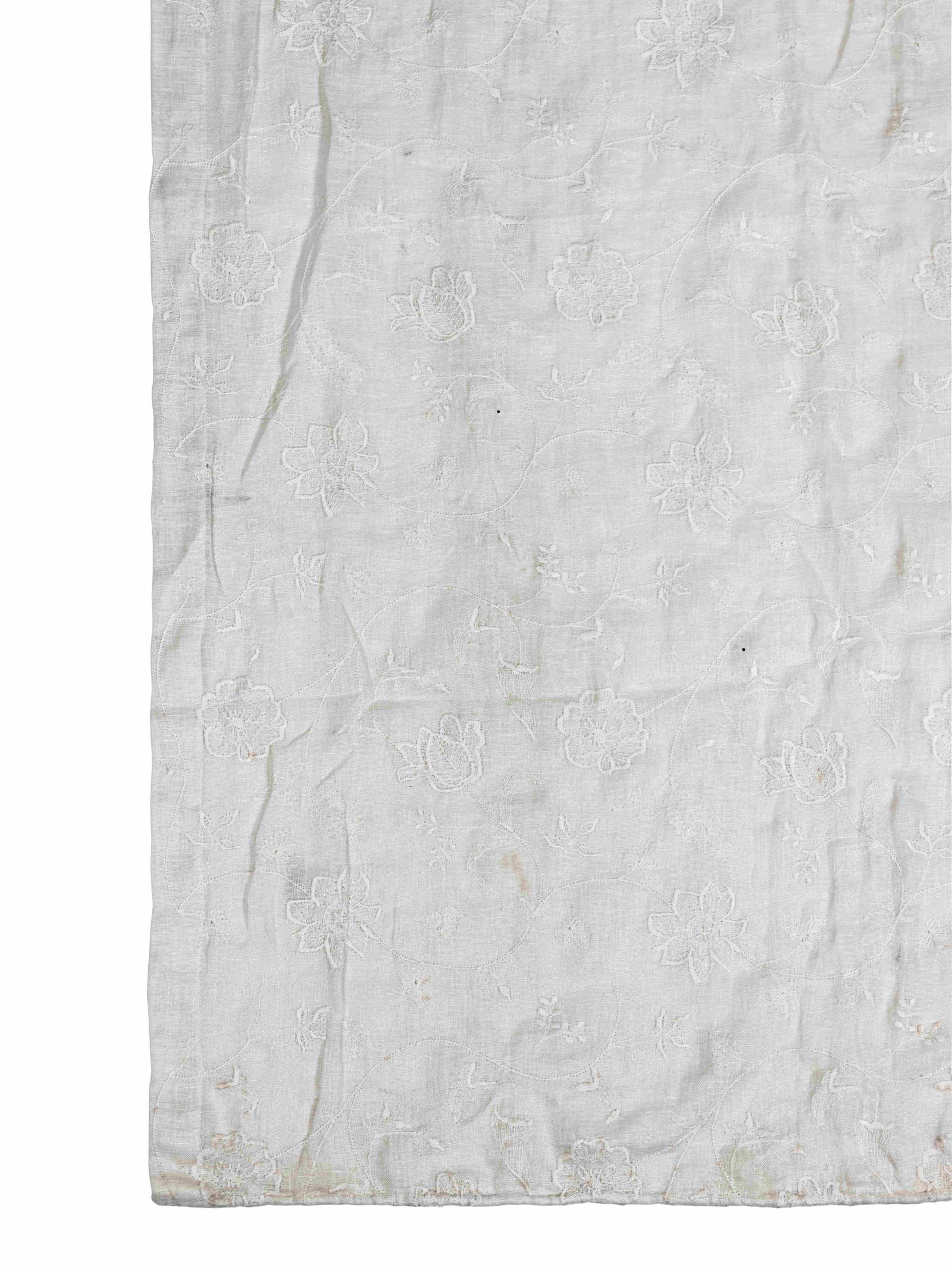 Thirteen Off-White Floral Drapes Length 130 x width 81 (1 of 1)