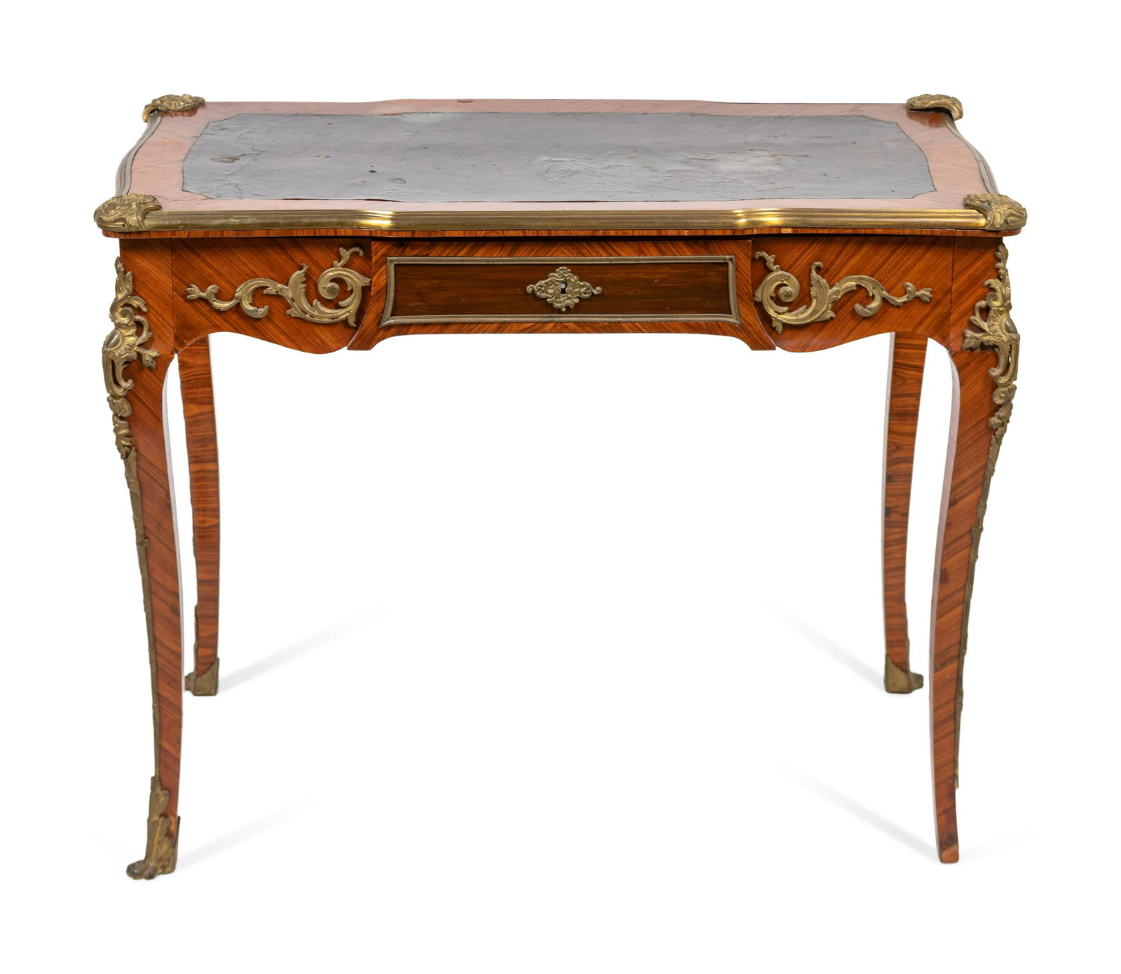 A Louis XV Style Bronze-Mounted Rosewood Table a Ecrire (1 of 2)