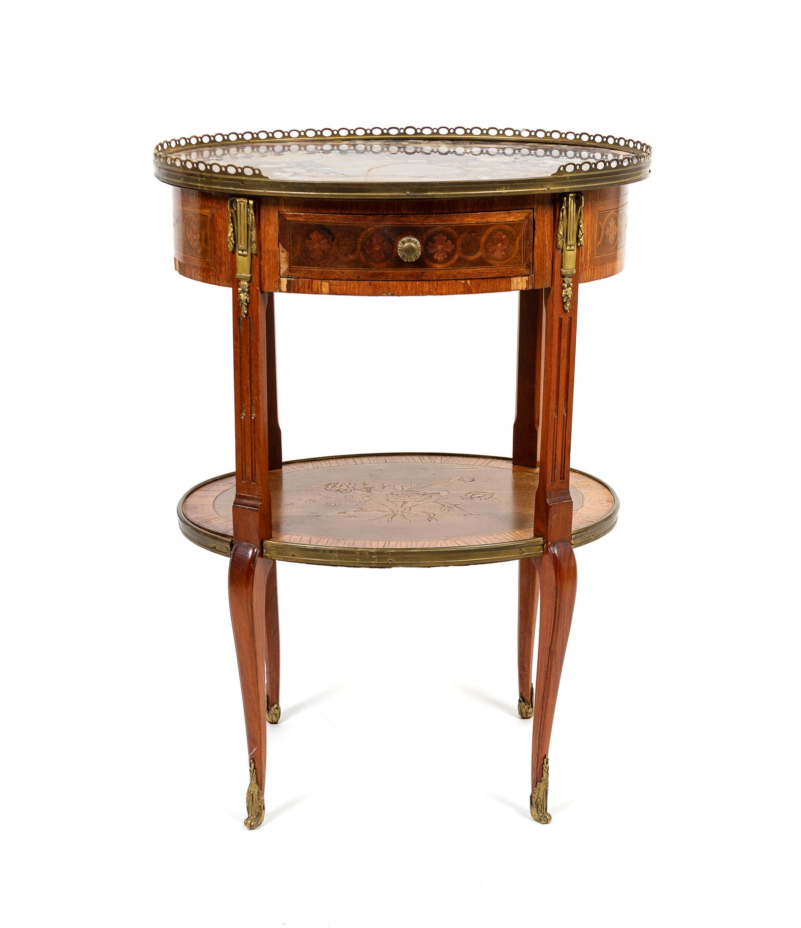A Napoleon III Bronze-Mounted Marble Top Table en (1 of 4)