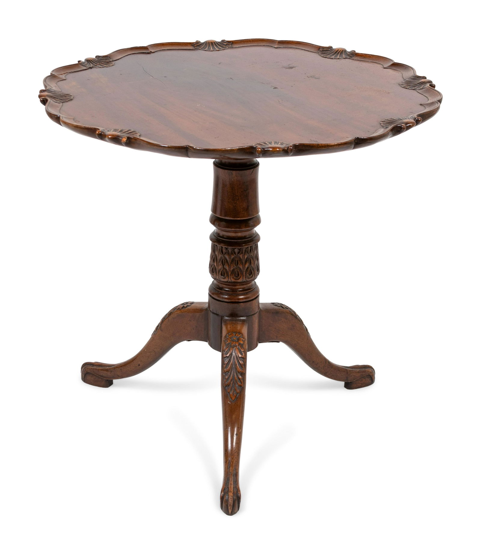 A George II Style Mahogany Tilt-Top Table Height 28 1/4 (1 of 1)