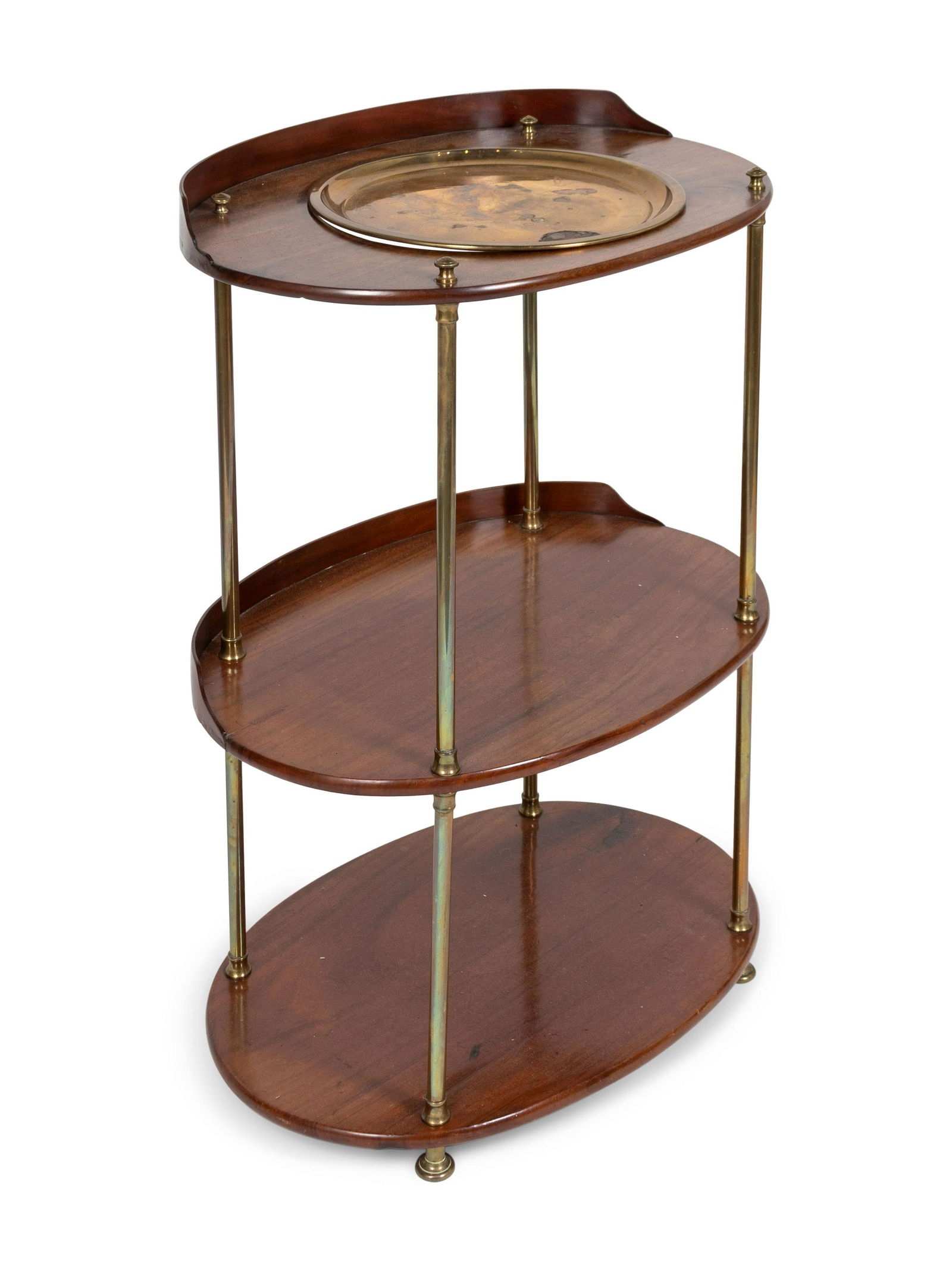 A Regency Style Mahogany Three-Tier Stand Height 32 1/2 (1 of 2)