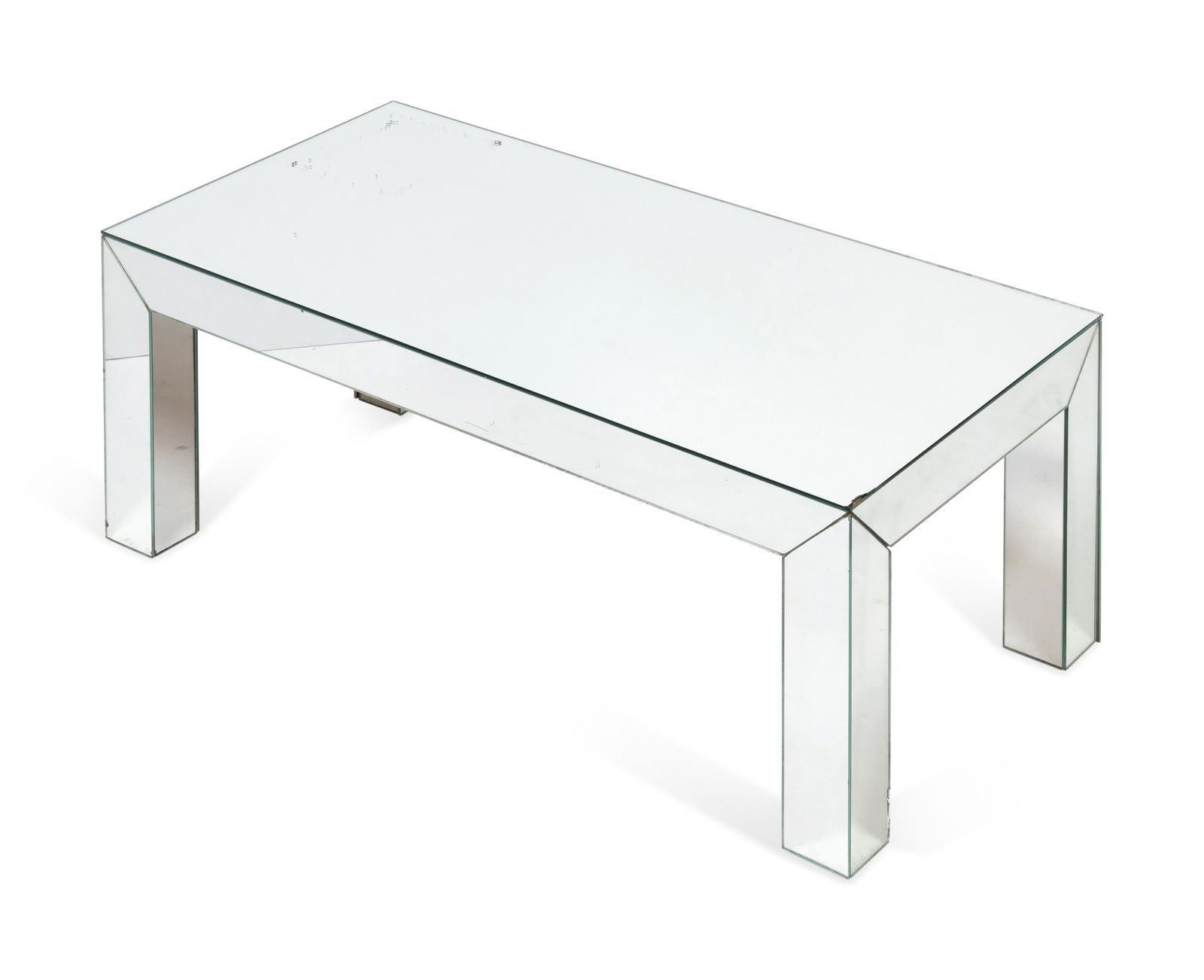 A Mirrored Cocktail Table    Height 16 1/4 x width (1 of 2)