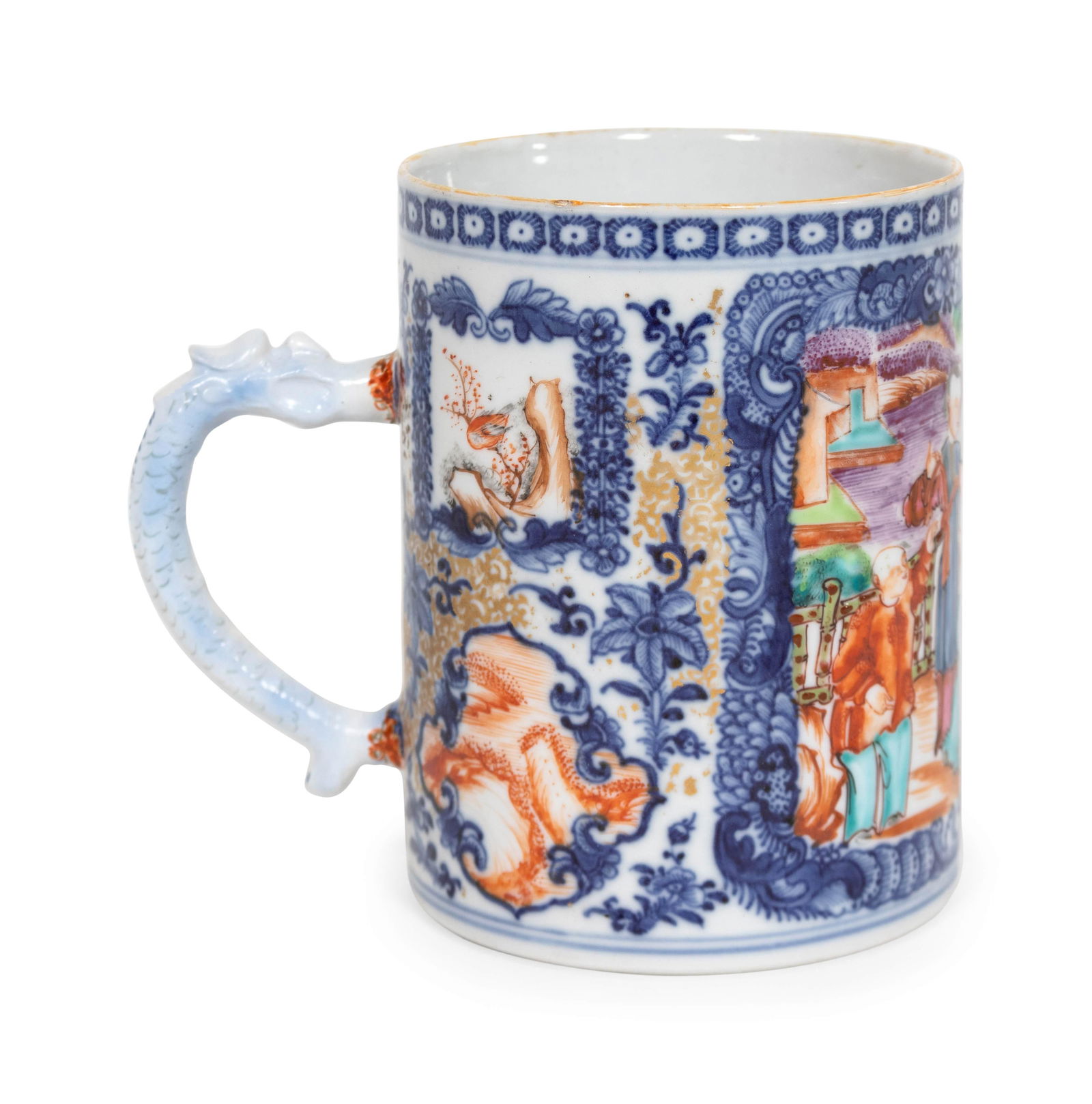 A Chinese Export Mandarin Palette Porcelain Mug Height (1 of 3)