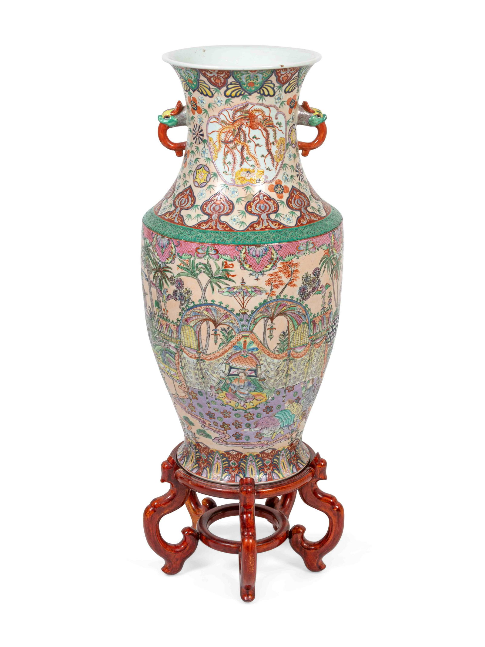 A Chinese Famille Rose Porcelain Large Vase Height 32 (1 of 3)