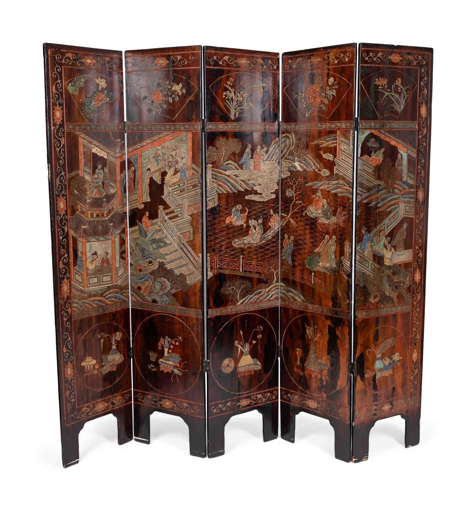 A Chinese Five-Panel Coromandel Screen Height (1 of 3)