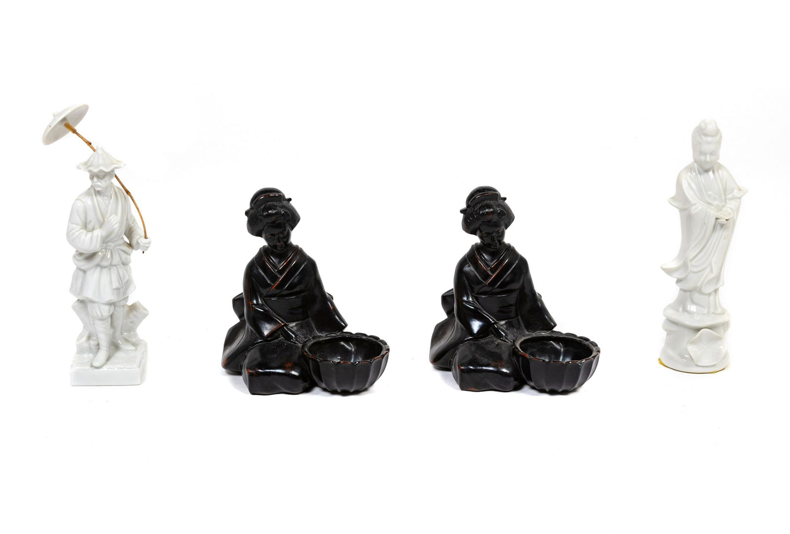 Four Japanese Ceramic Figures Height of tallest 8 1/2 (1 of 9)