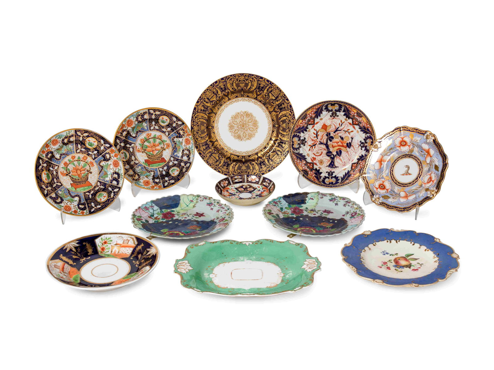 A Group of Porcelain Plates Diameter of largest 10 1/4 (1 of 1)