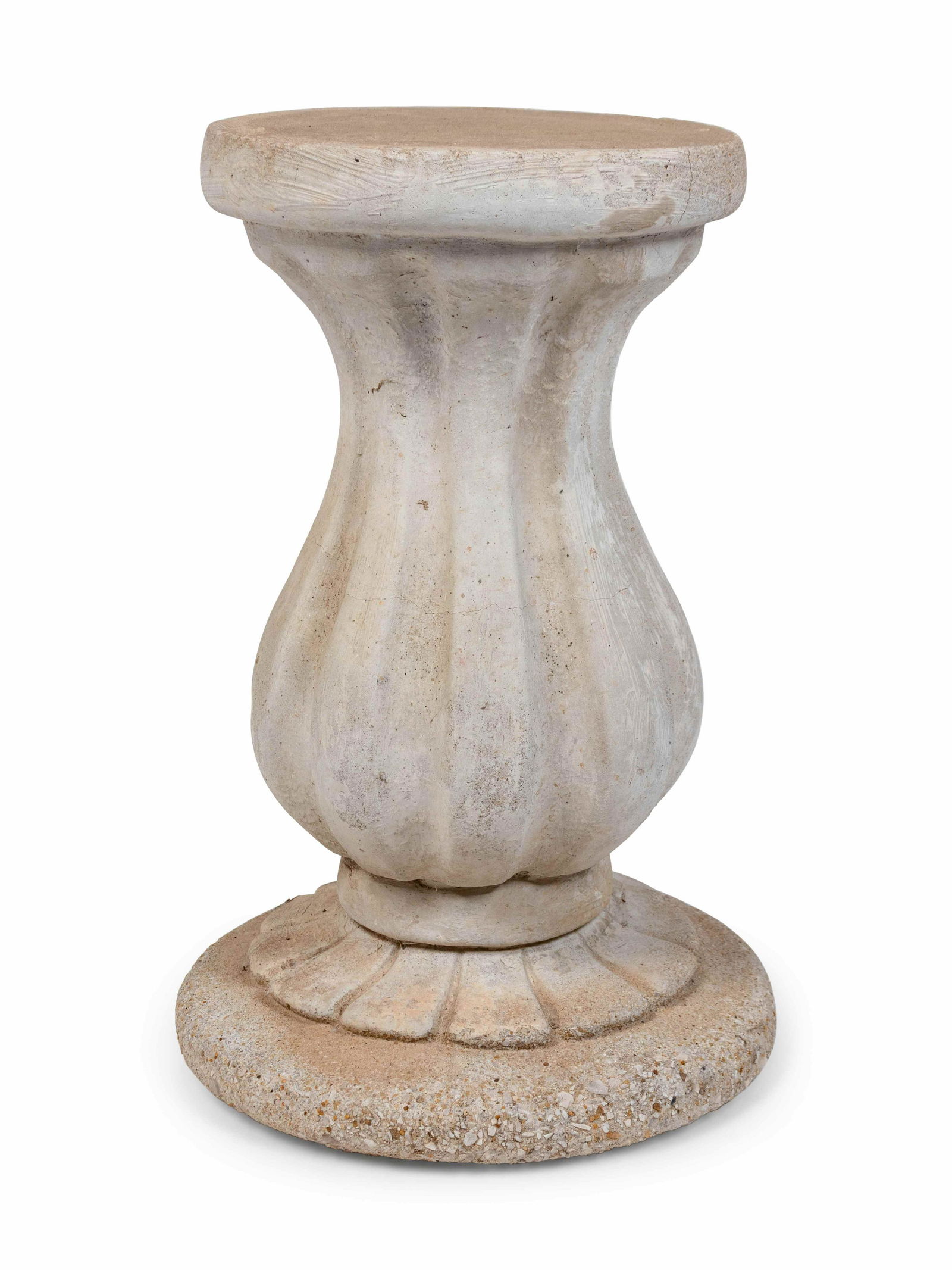 A Cast Stone Garden Pedestal Height 21 x diameter 10 (1 of 2)