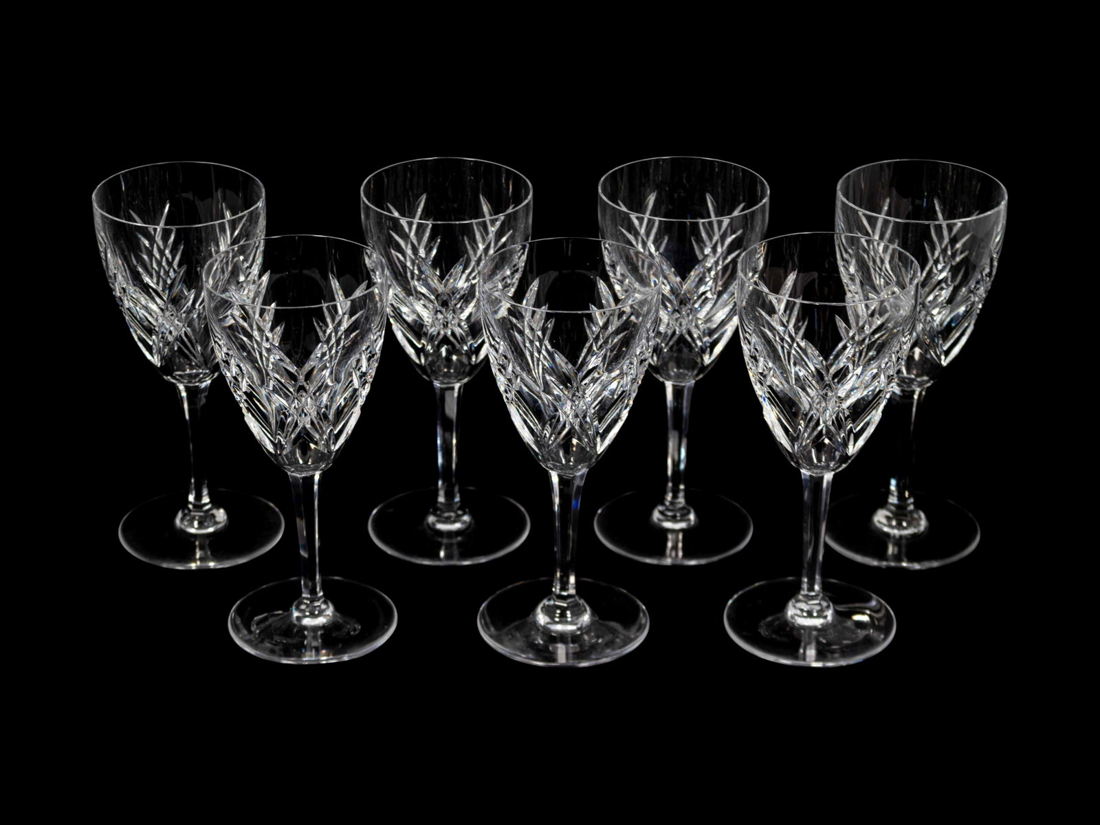 A Set of Seven Baccarat Wine Glasses Height 7 1/2: A Set of Seven Baccarat Wine Glasses Height 7 1/2 inches. Property from the Estate of Sally Gatling Tomlinson, Atlanta, Georgia