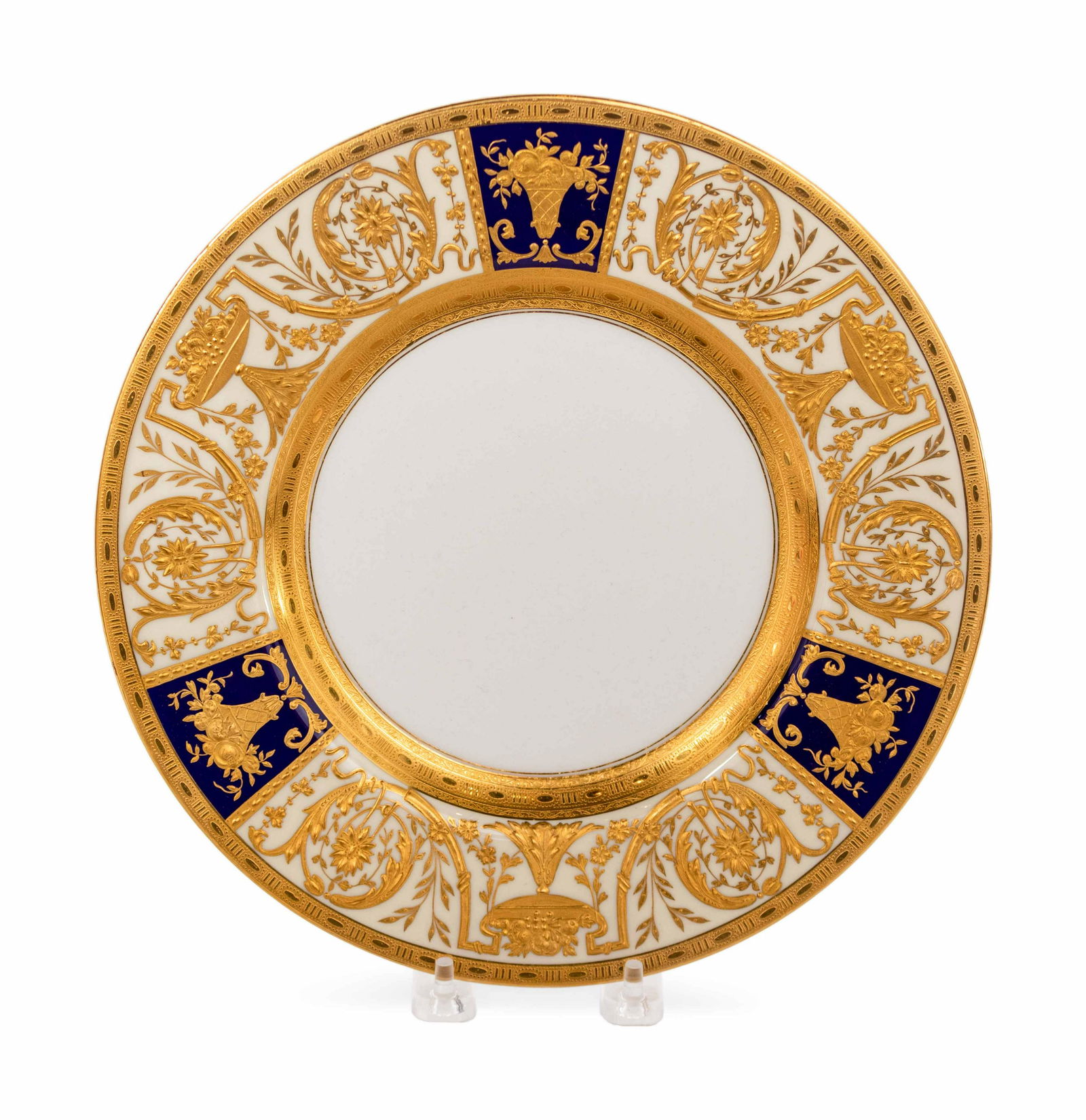 A Set of Twelve Gilt-Decorated Porcelain Service Plates (1 of 1)