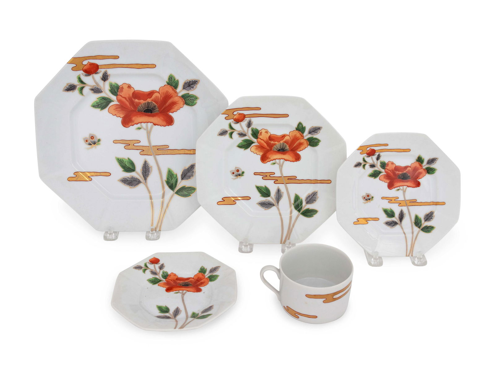 A Partial Fitz and Floyd Service in the Fleur Et Nuages (1 of 1)