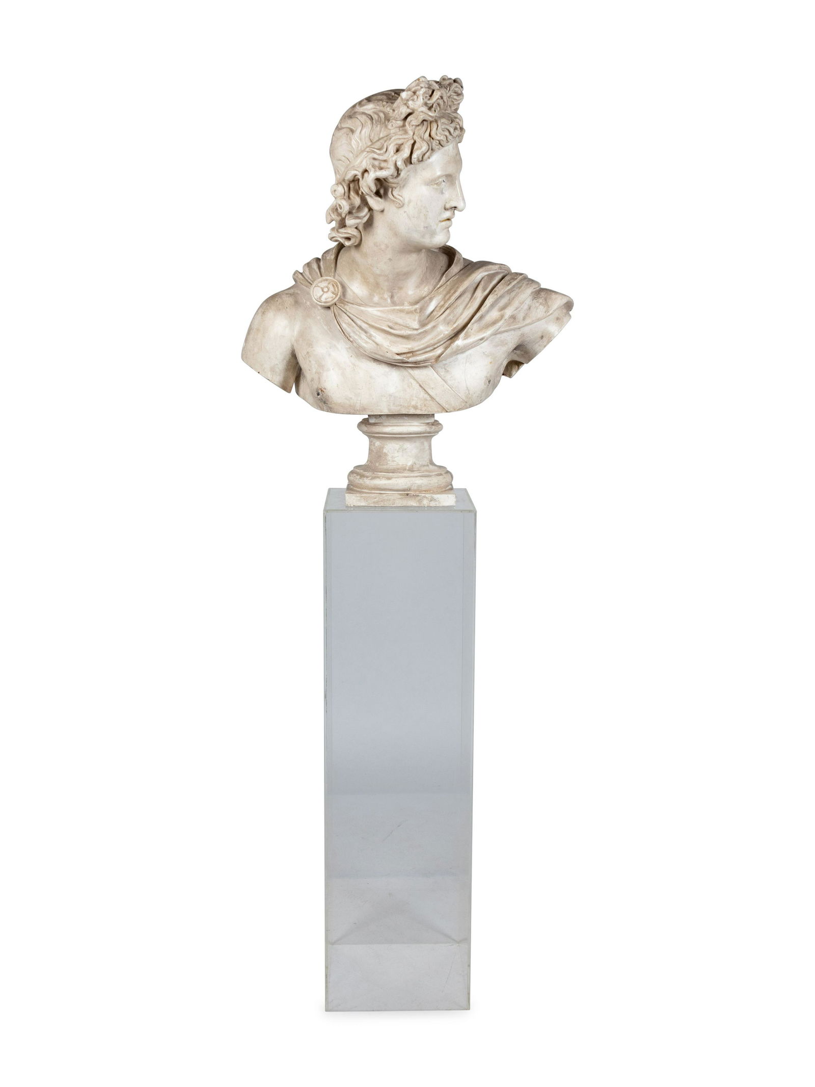 A Terracotta Bust of the Apollo Belvedere and an (1 of 3)