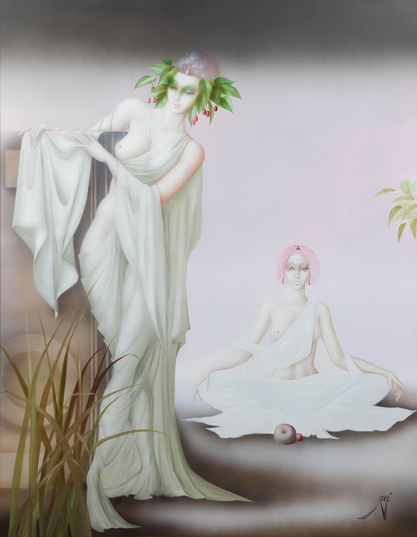 Philippe Auge (French, b. 1935) Two Women (1 of 2)