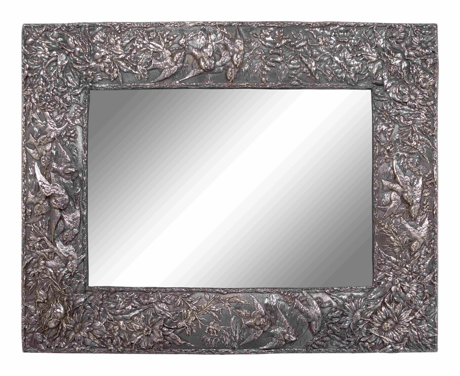 An Edwardian Silver Dresser Mirror Height 19 (1 of 1)