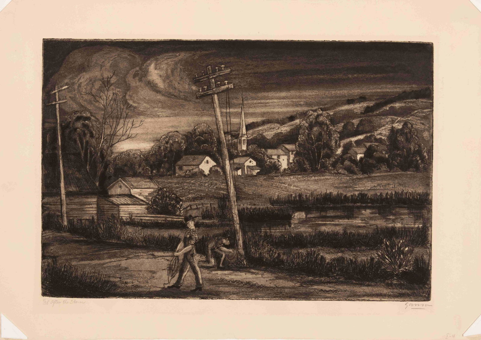 Emil Ganso (American, 1895-1941) A pair of prints (1 of 4)