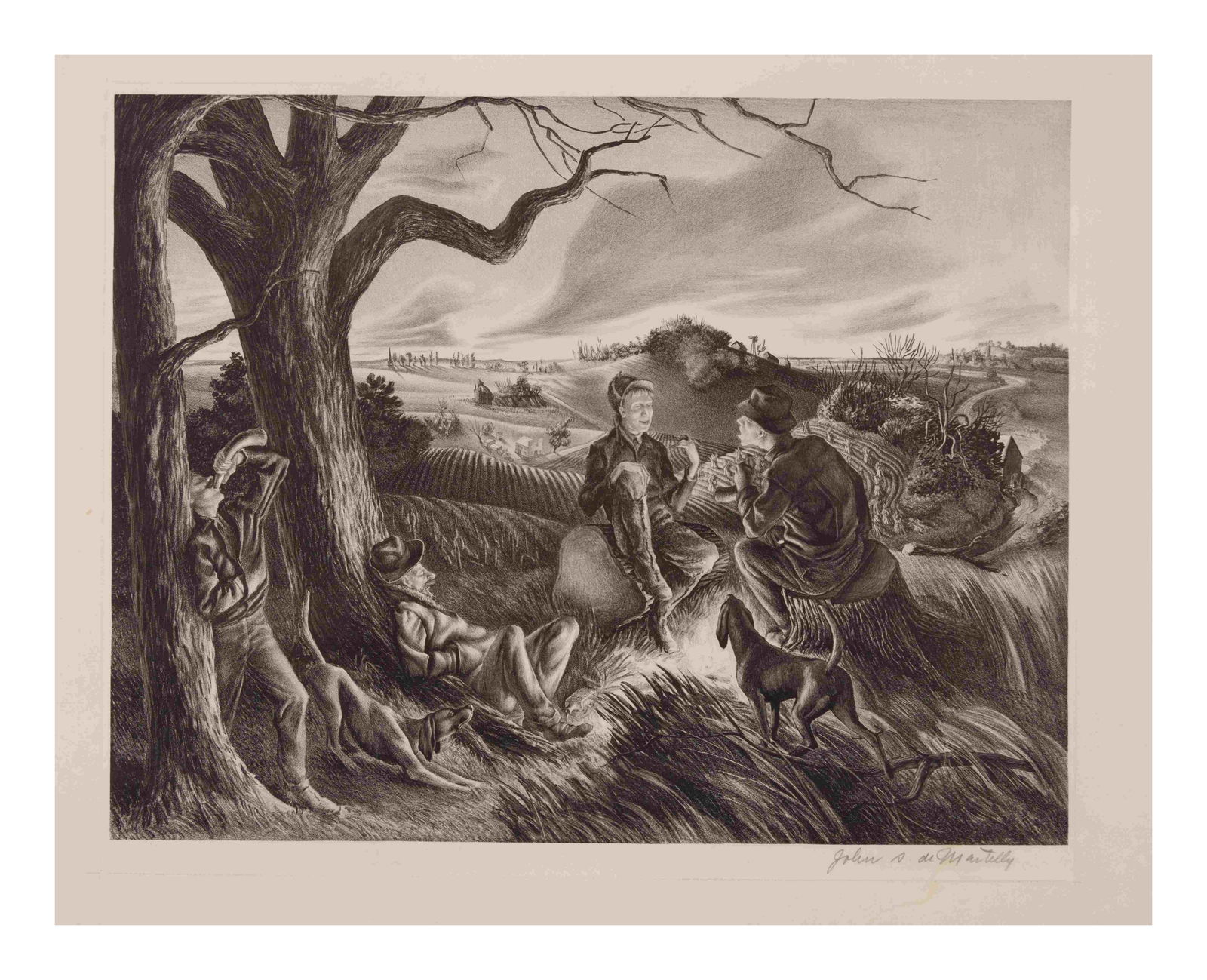 John Stockton de Martelly (American, 1903-1979) Blue (1 of 3)