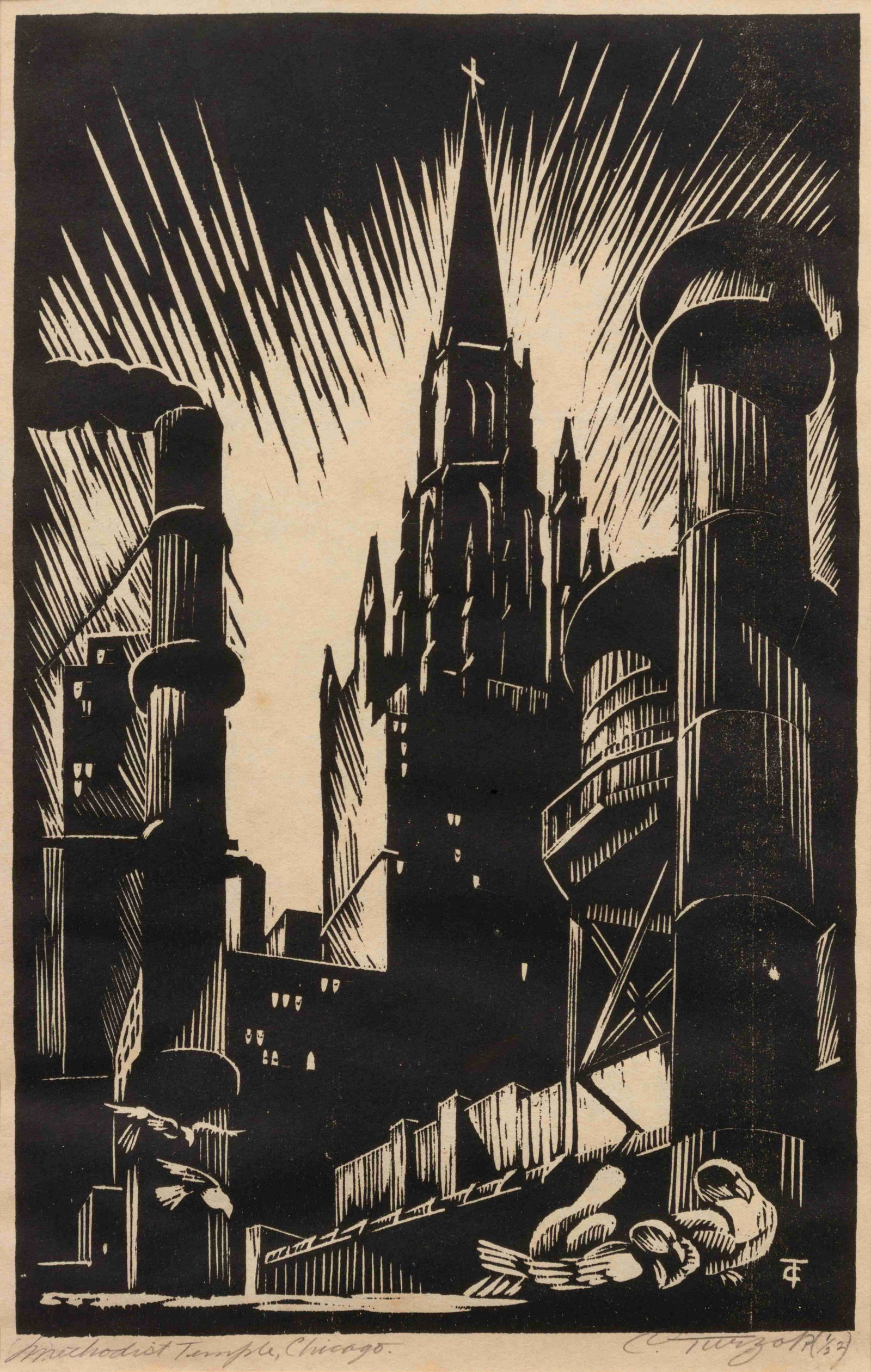 Charles Turzak (American, 1899-1985) A pair of prints (1 of 6)