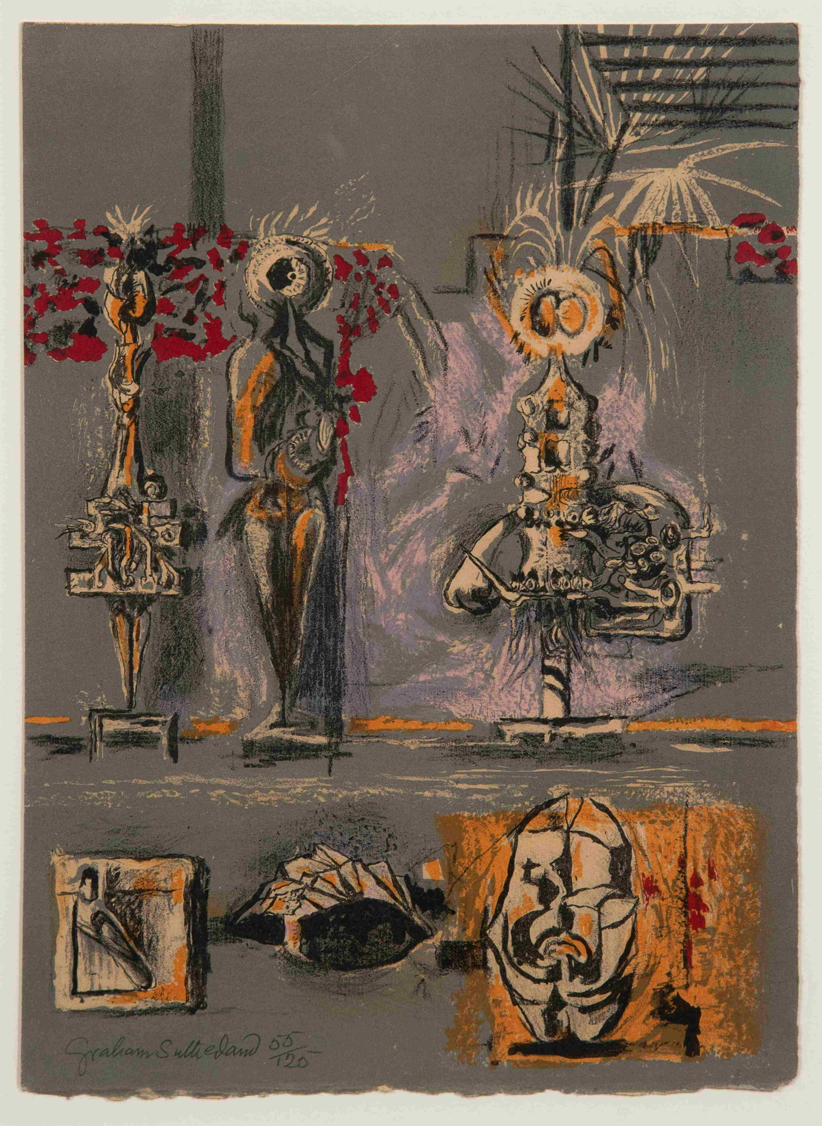 Graham Sutherland (British, 1903-1980) Three Figures in (1 of 4)