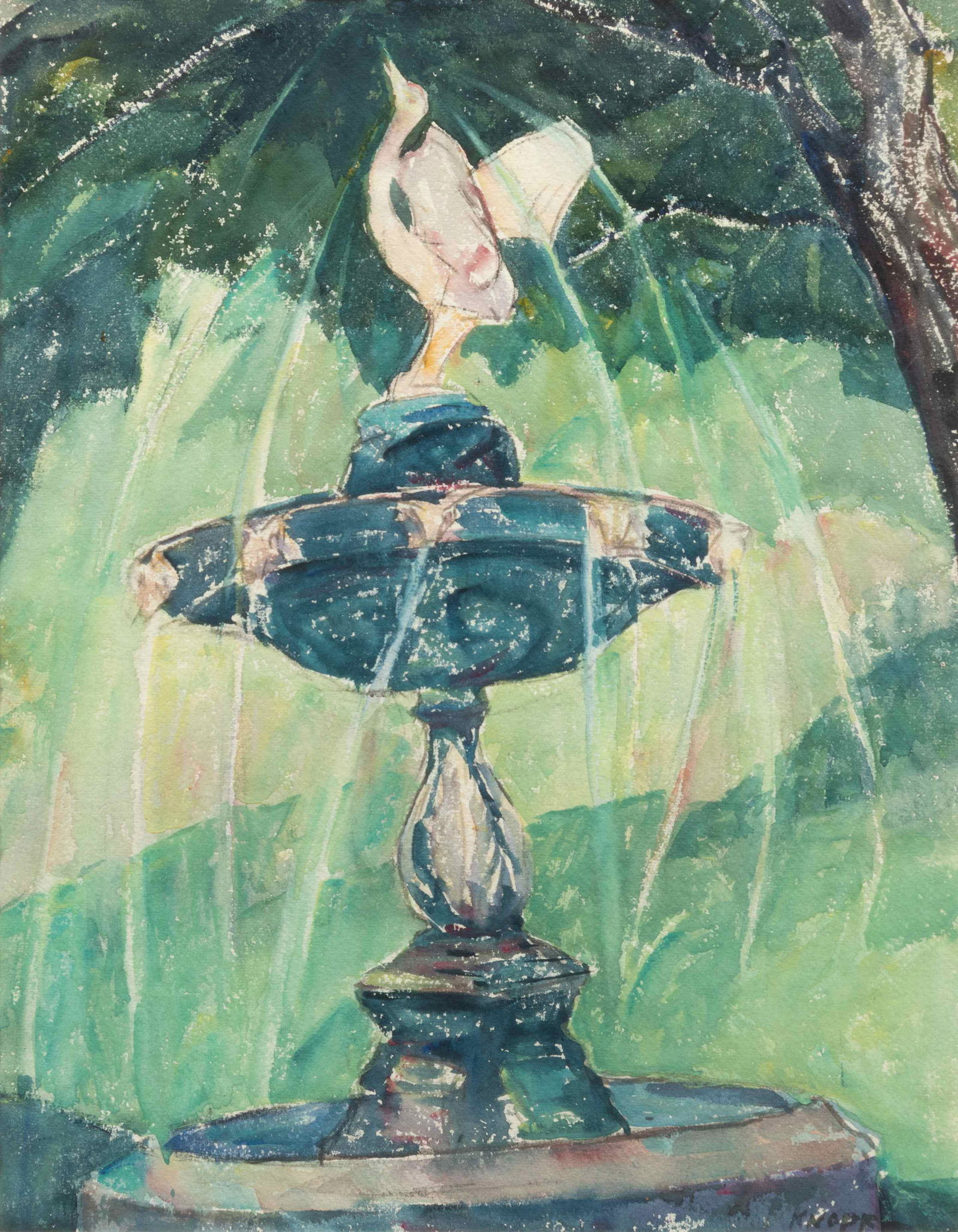 Nellie Augusta Knopf (American, 1875-1962) Fountain, (1 of 5)