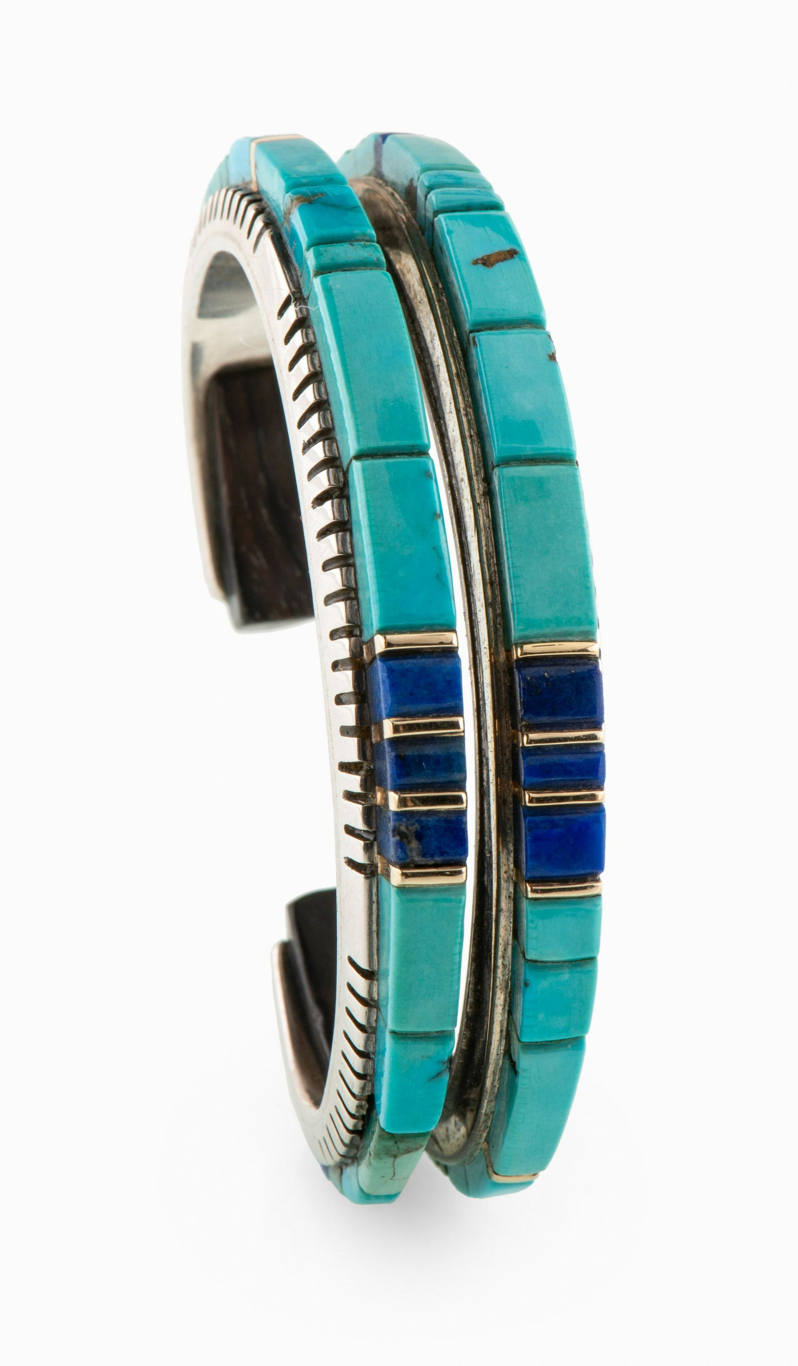 Charles Loloma  ((Hopi, 1921-1991) Silver, Turquoise, (1 of 5)