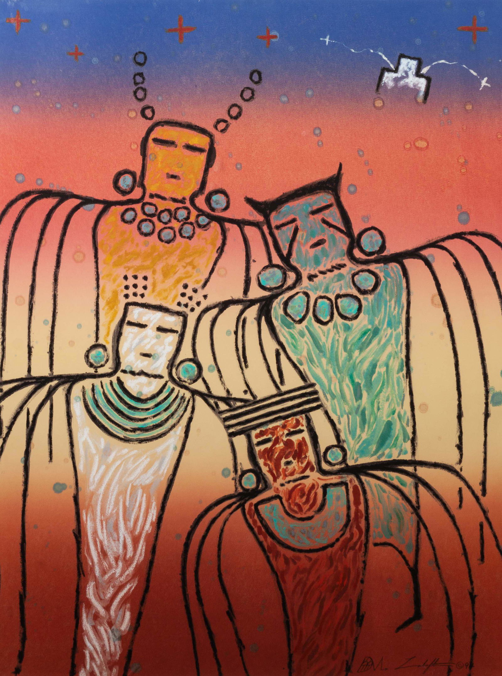 Dan Lomahaftewa   (Hopi-Choctaw, 1951-2005) Lot is (1 of 2)