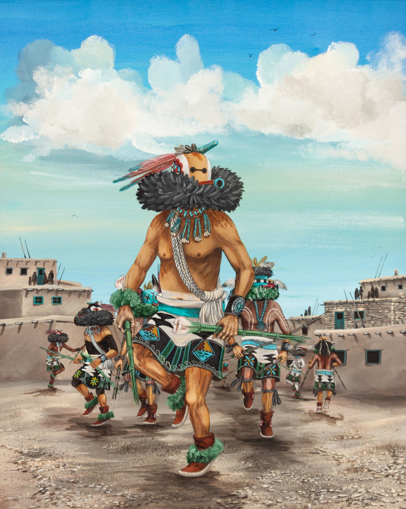 Duane Dishta  (Zuni, 1946-2011) Lot is located and will (1 of 2)