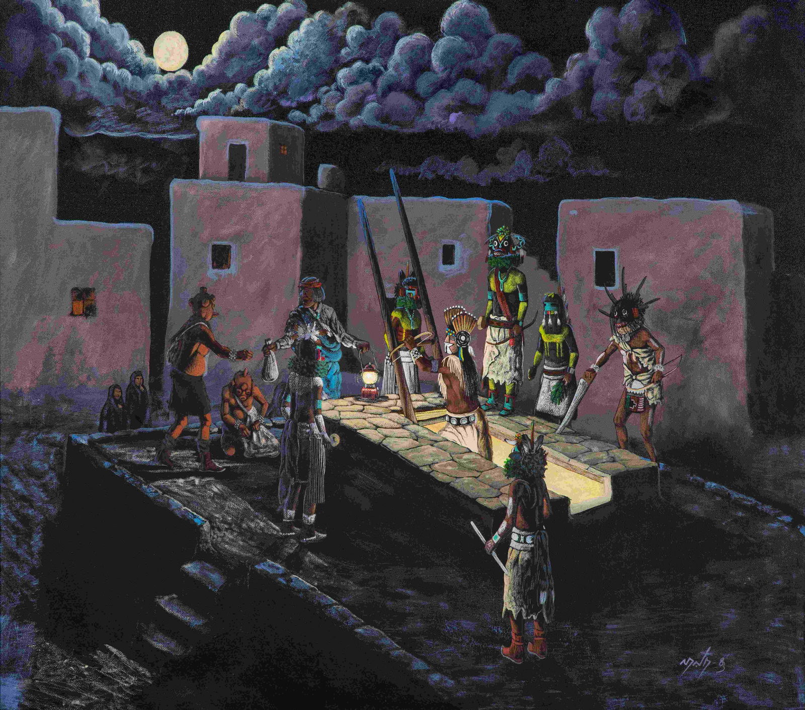 Neil David, Sr.  (Hopi, b. 1944) Lot is located and (1 of 2)