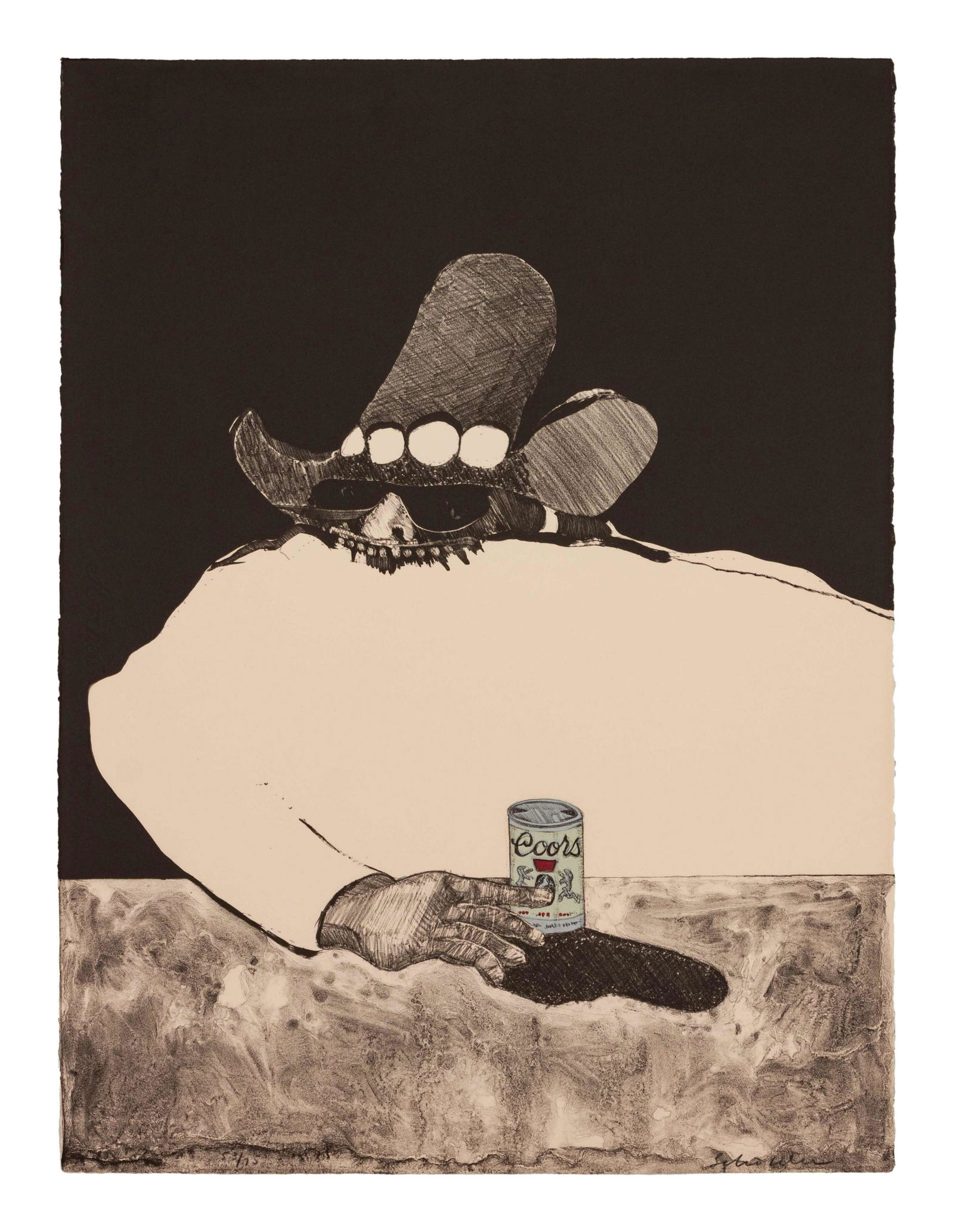 Fritz Scholder  Luiseno, 1937-2005) Lot is located and (1 of 2)