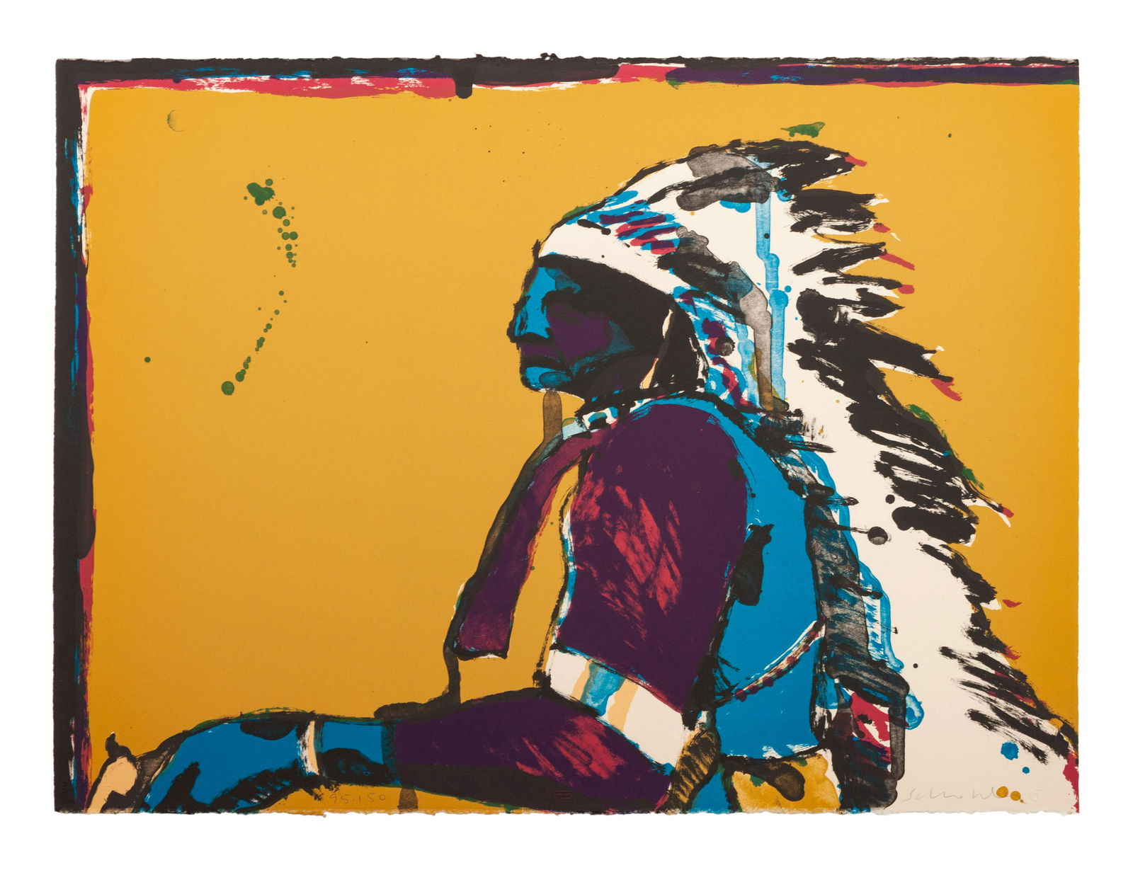 Fritz Scholder  Luiseno, 1937-2005) Lot is located and (1 of 2)