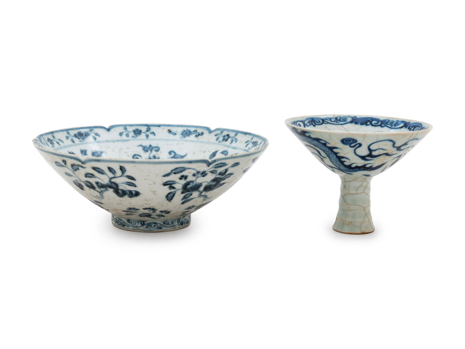 Two Chinese Blue and White Porcelain Articles (1 of 3)