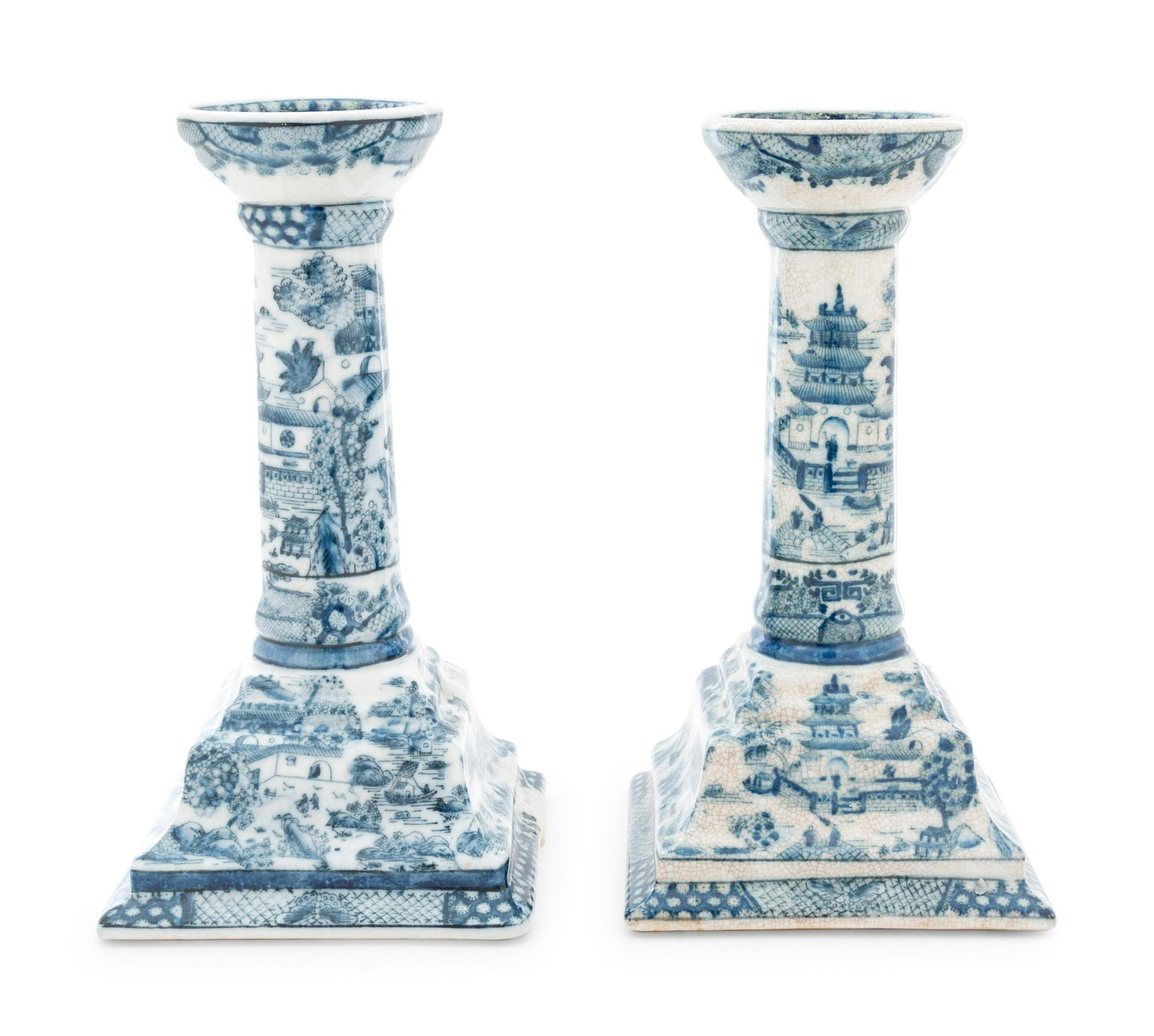 A Pair of Chinese Export Blue and White Porcelain (1 of 3)