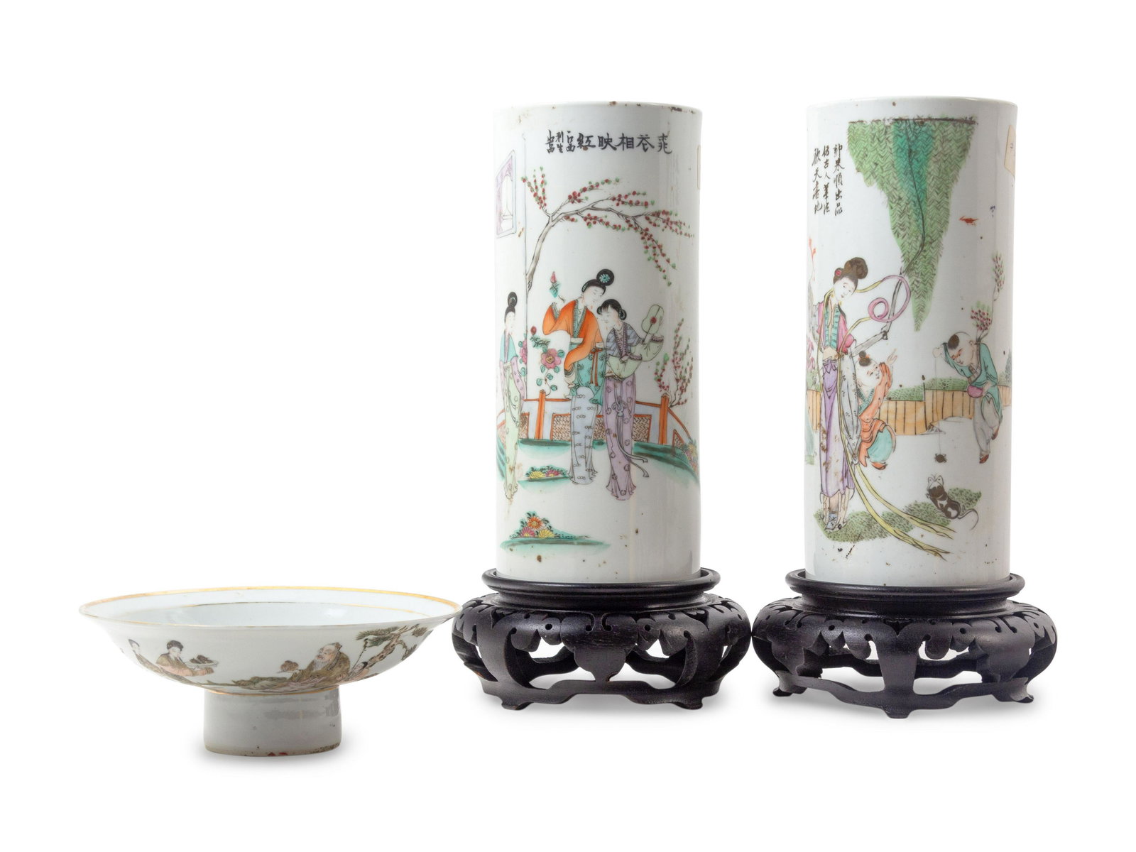 Three Chinese Famille Rose Porcelain Articles (1 of 2)