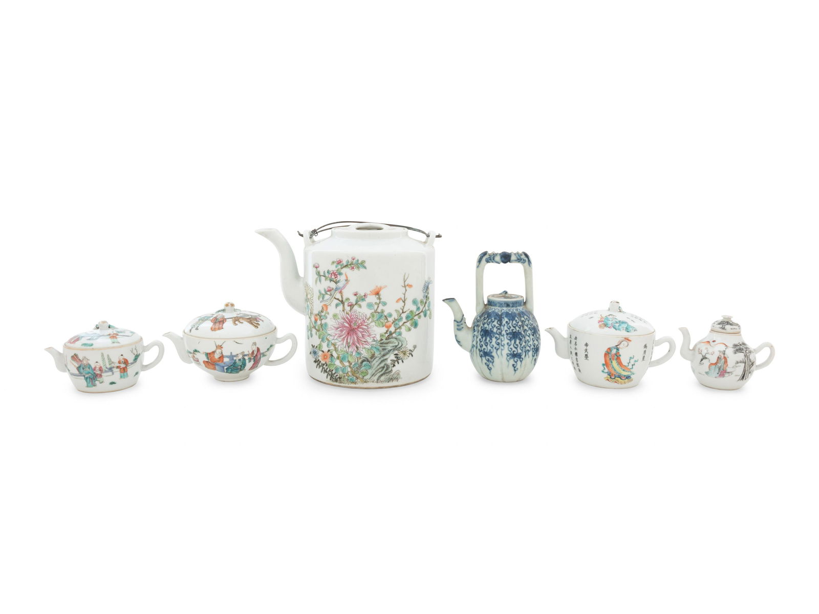 Six Chinese Porcelain Teapots (1 of 4)