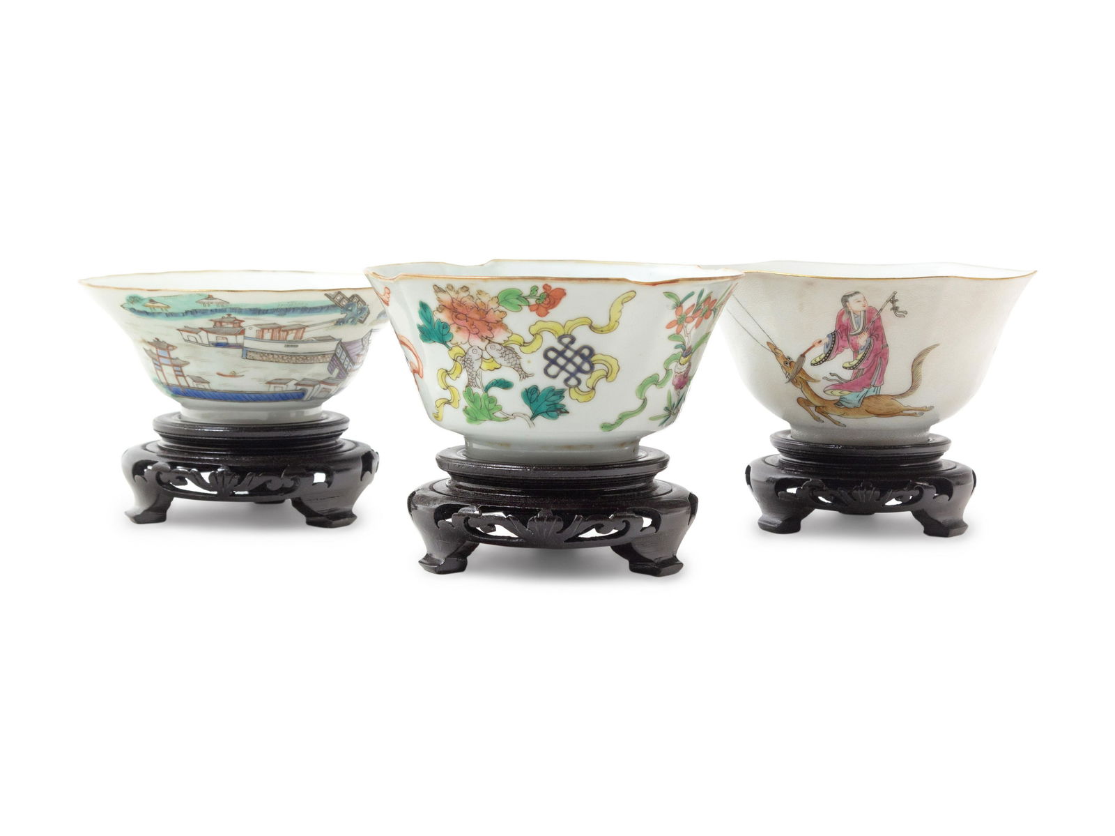 Three Chinese Famille Rose Porcelain Bowls (1 of 3)