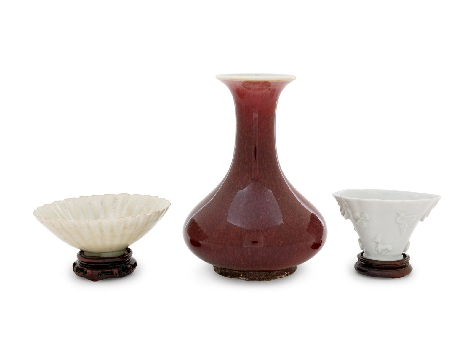 Three Chinese Monochrome Glazed Porcelain Articles (1 of 2)