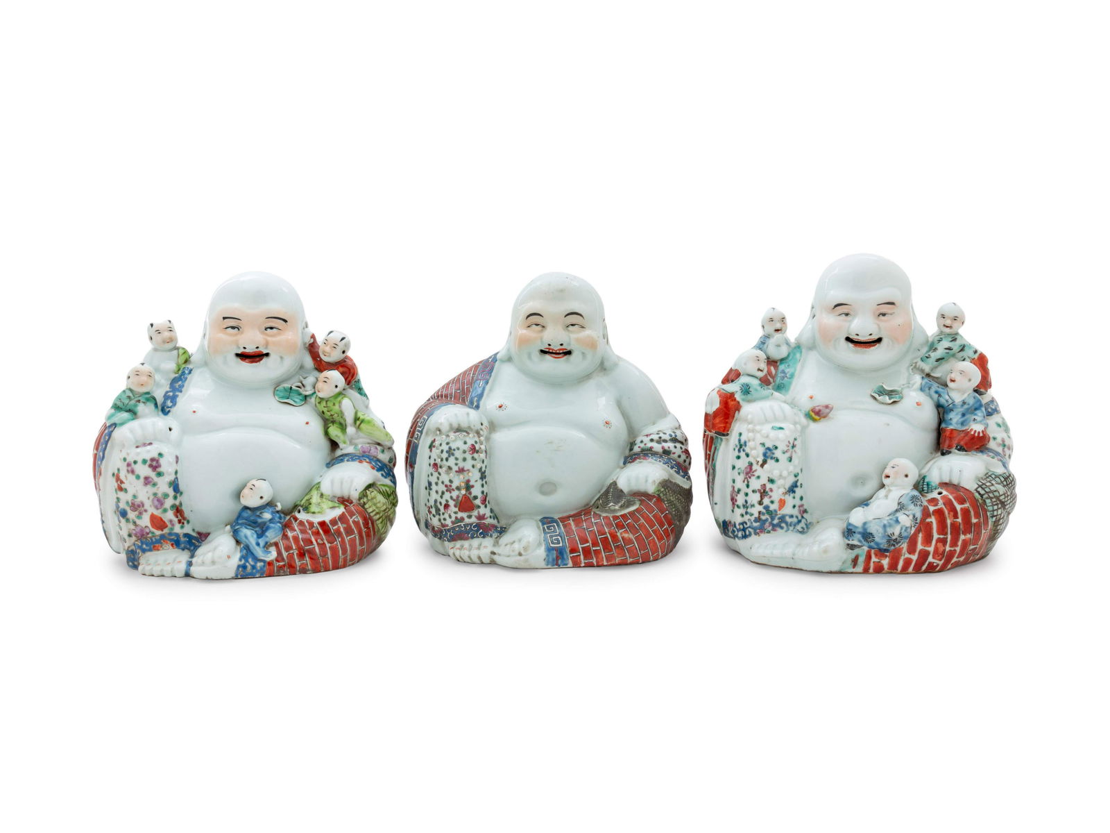 Ten Chinese Famille Rose Porcelain Figures (1 of 6)