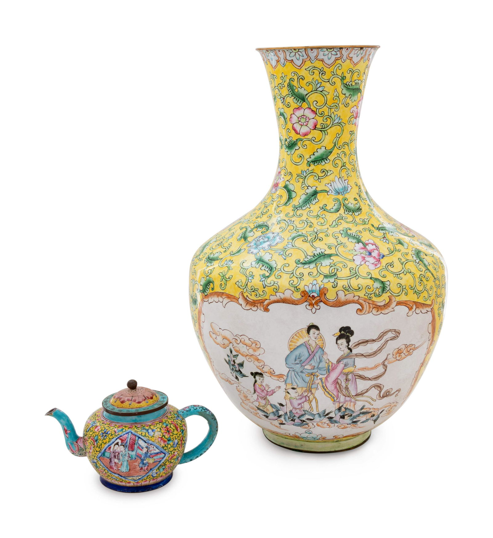 Two Chinese Canton Enamel on Copper Articles (1 of 4)