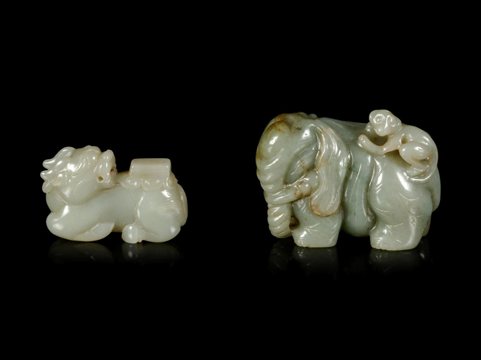 Two Chinese Jade Carvings of Animals (1 of 3)