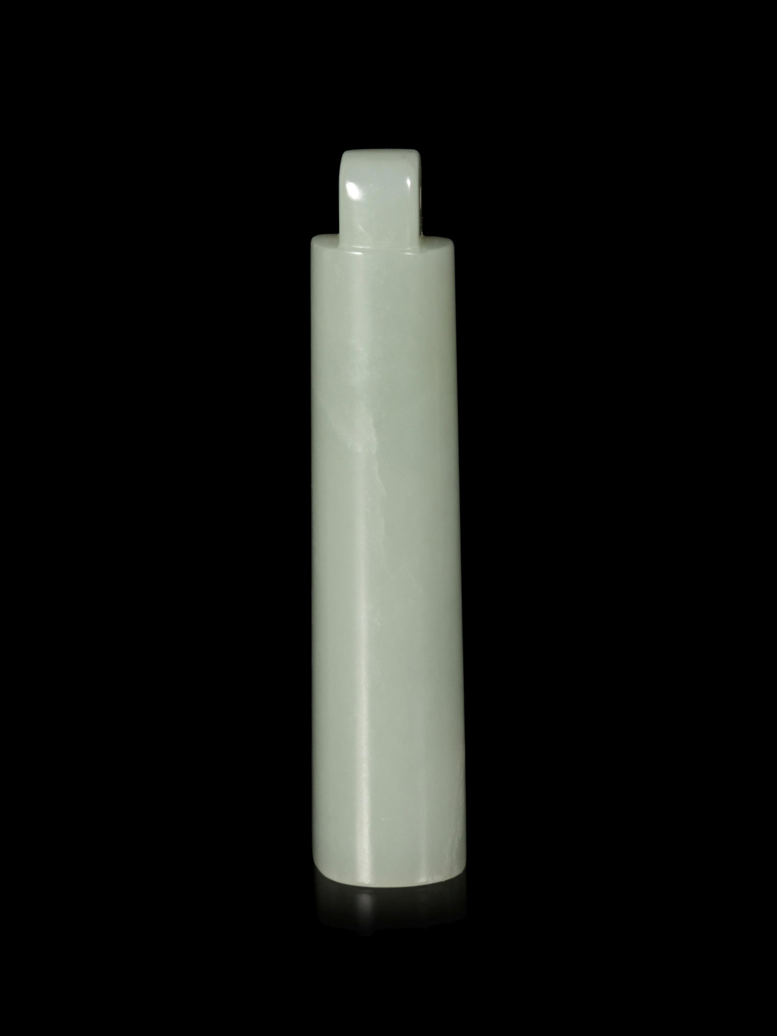 A Chinese Celadon Jade Feather Holder (1 of 3)