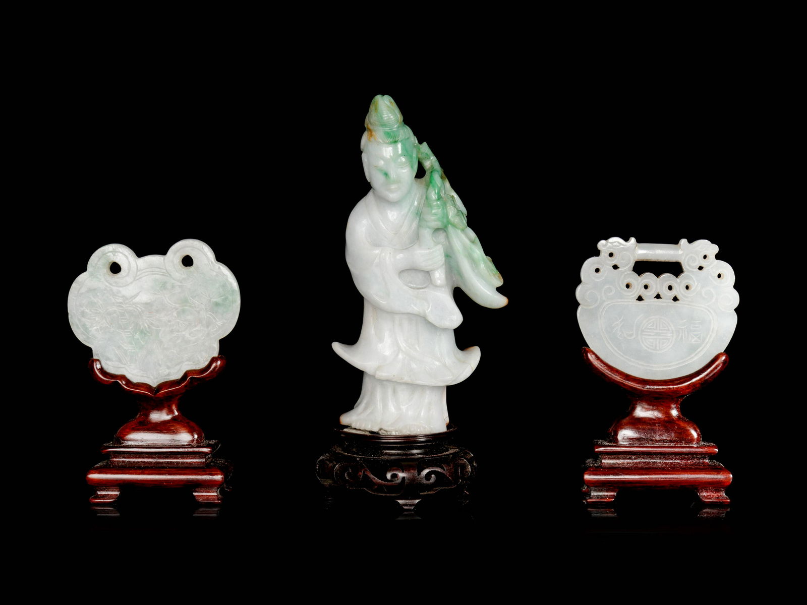 Three Chinese Carved Jadiete Articles (1 of 3)
