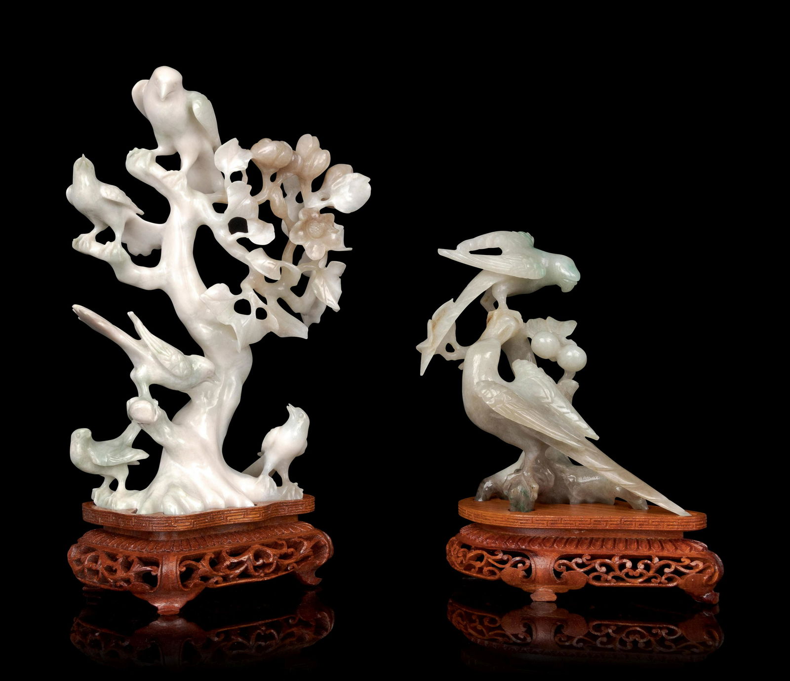 Two Chinese Hardstone Carvings of Birds (1 of 2)